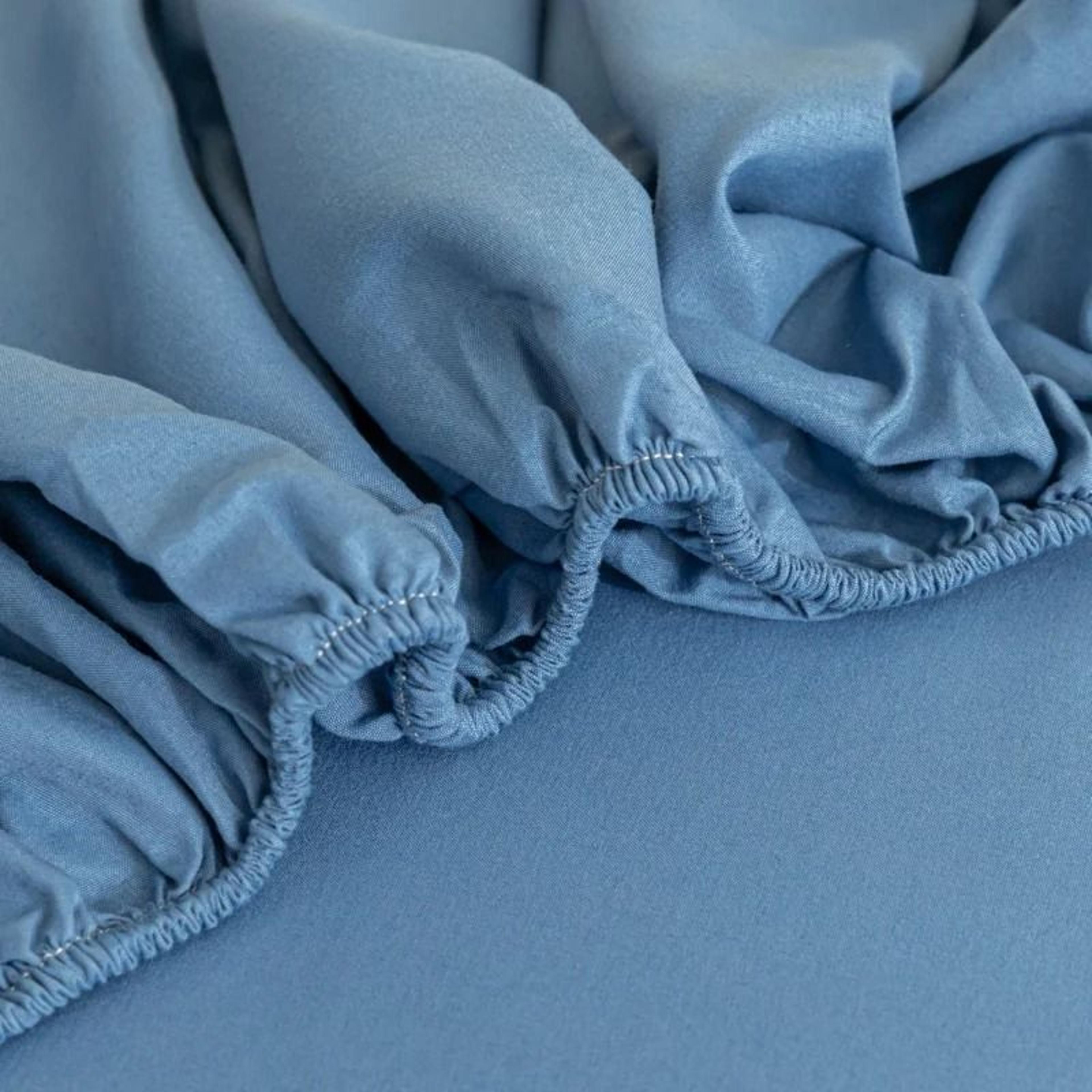Solid Color Soft Fitted Bed Sheet With Elastic Band AllSize Mattress Cover Protector 3