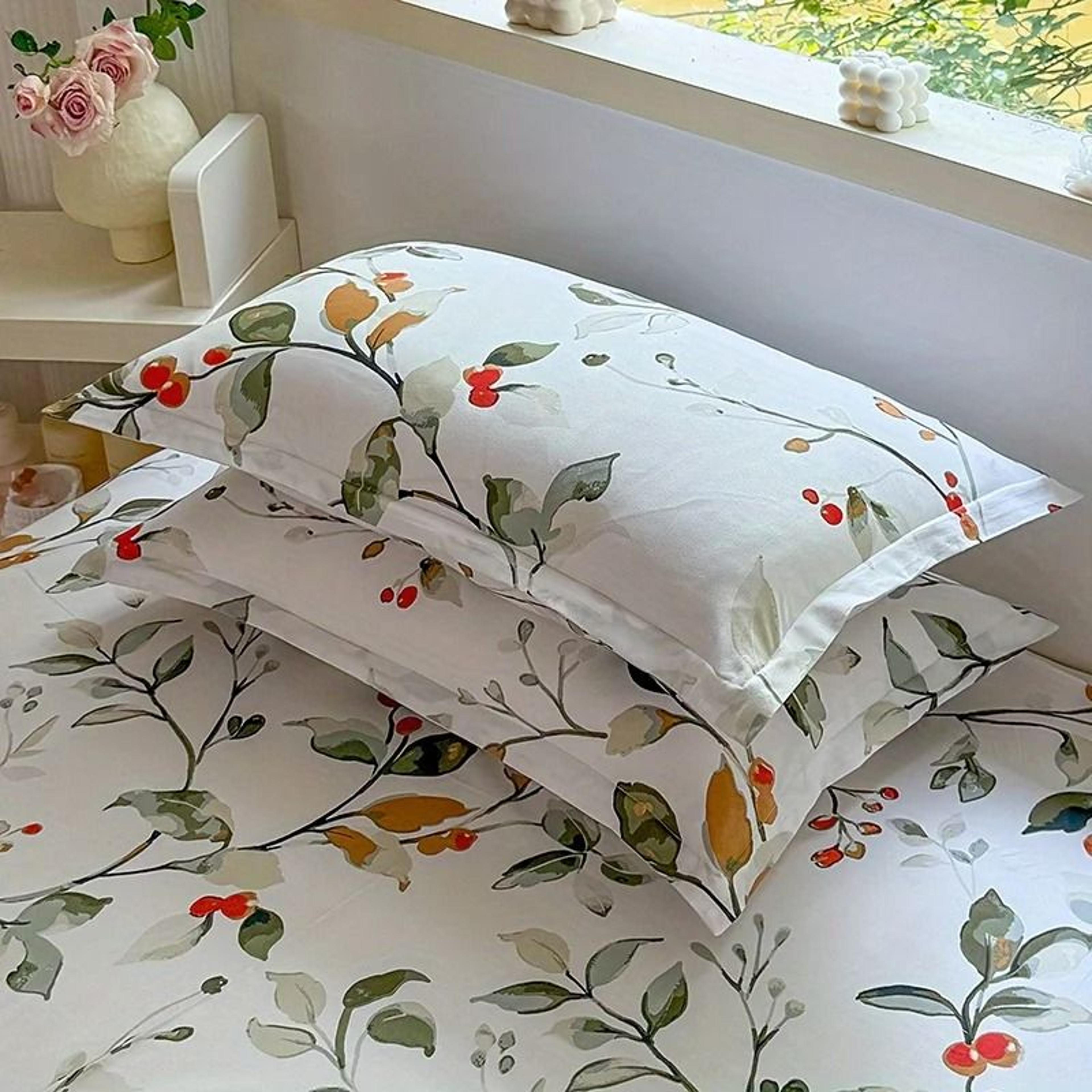 3pcs Printed Fitted Bed Sheet Set With Matching Pillowcases Soft  Comfortable Bedding Set No Core 4