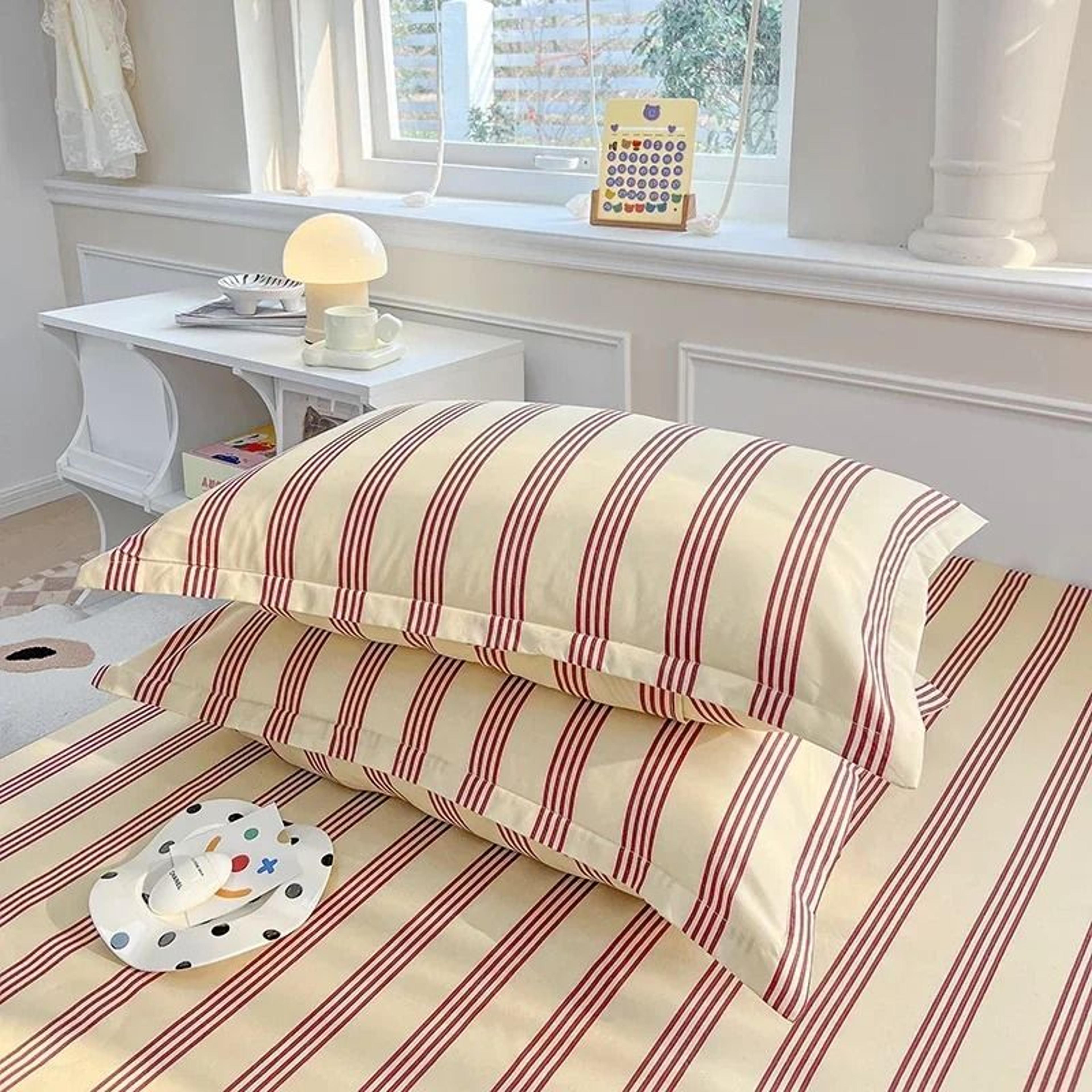 2 PCS Colorful Stripe Envelope Pillowcases Nordic Sling Style Decorative Pillow Covers 14