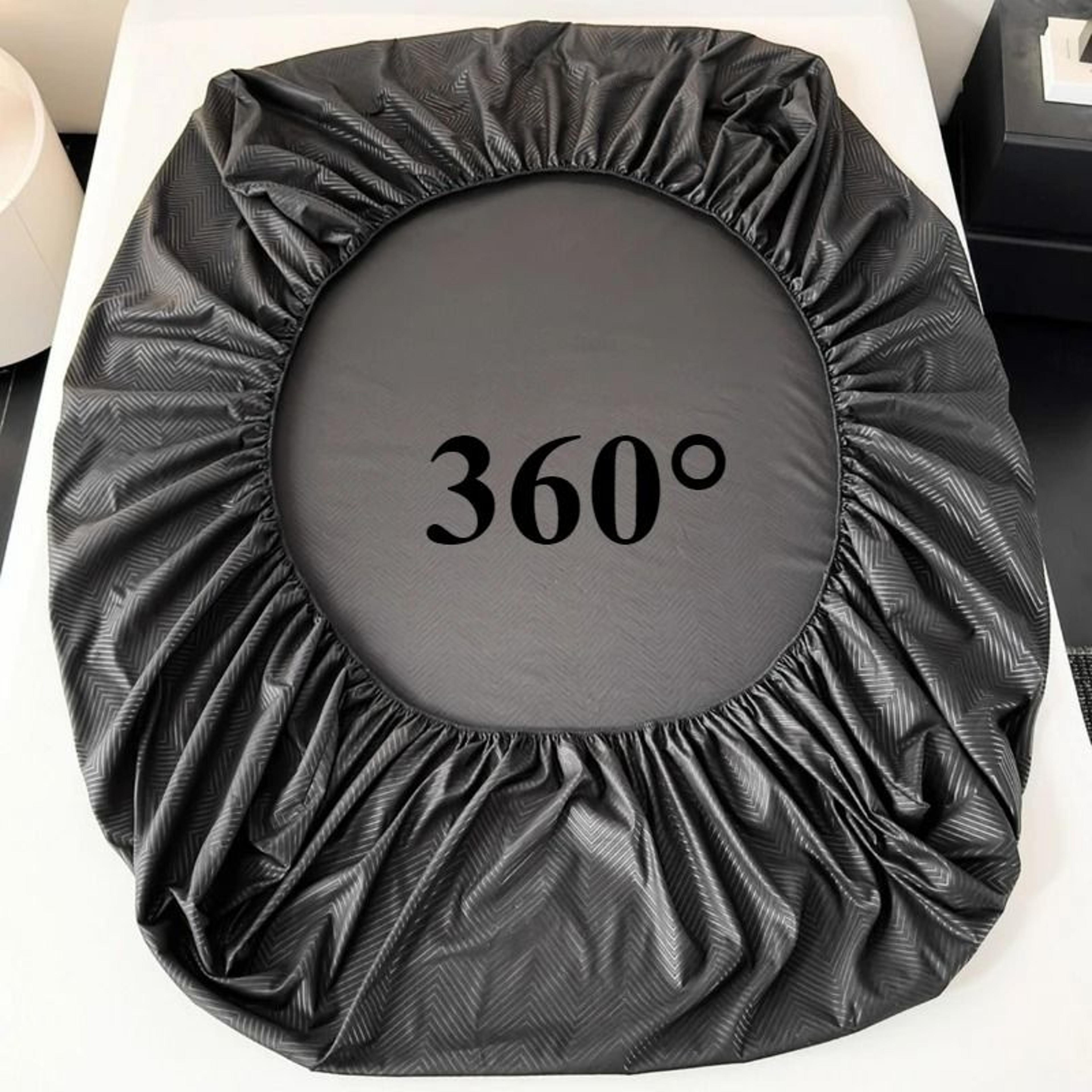 New Brushed Microfiber Embossed Fitted Sheet Deep Pocket 360 Elastic Breathable Bed Cover 3