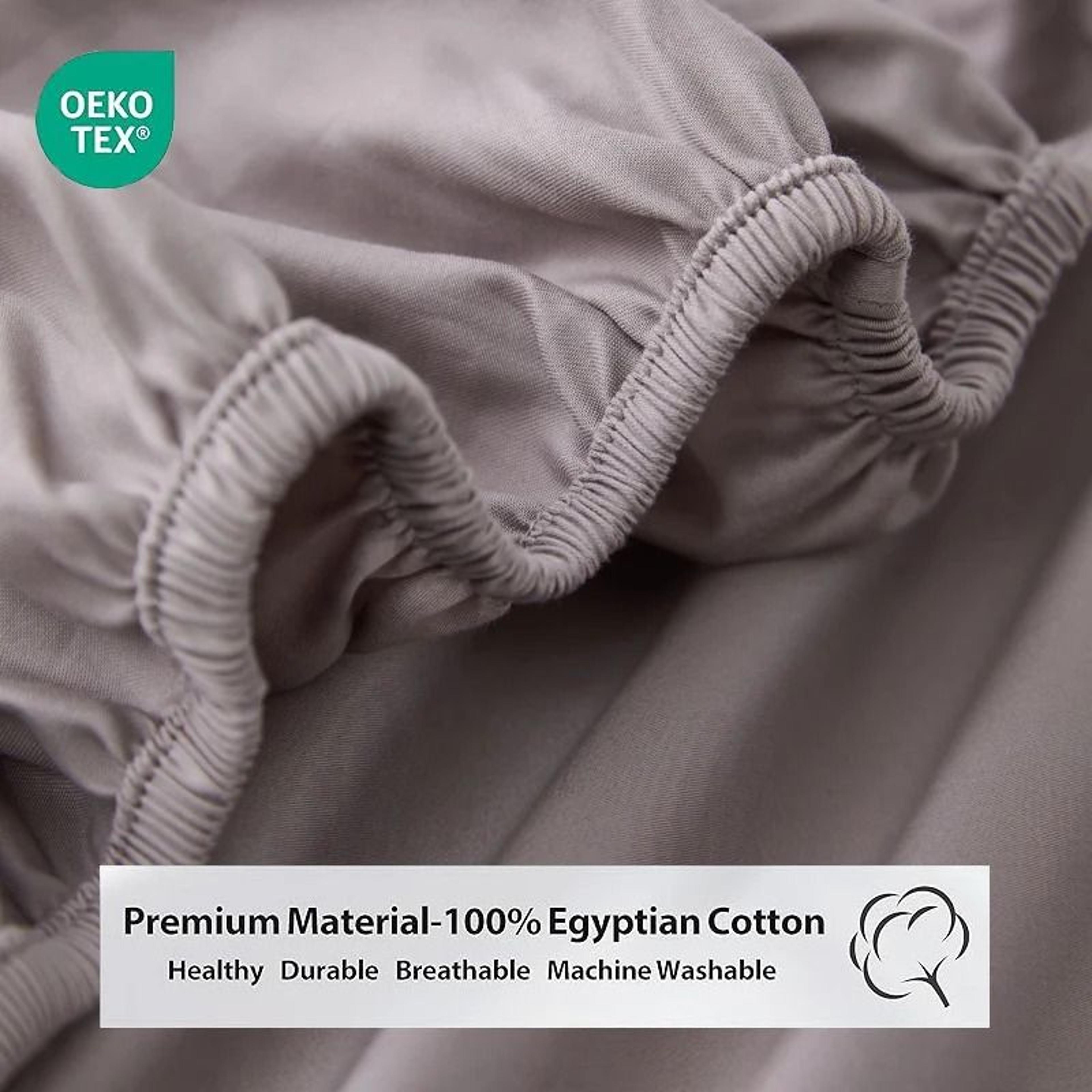 100 Egyptian Cotton 800 Thread Count Deep Pocket Fitted Sheet Adjustable NonSlip Mattress Cover 1