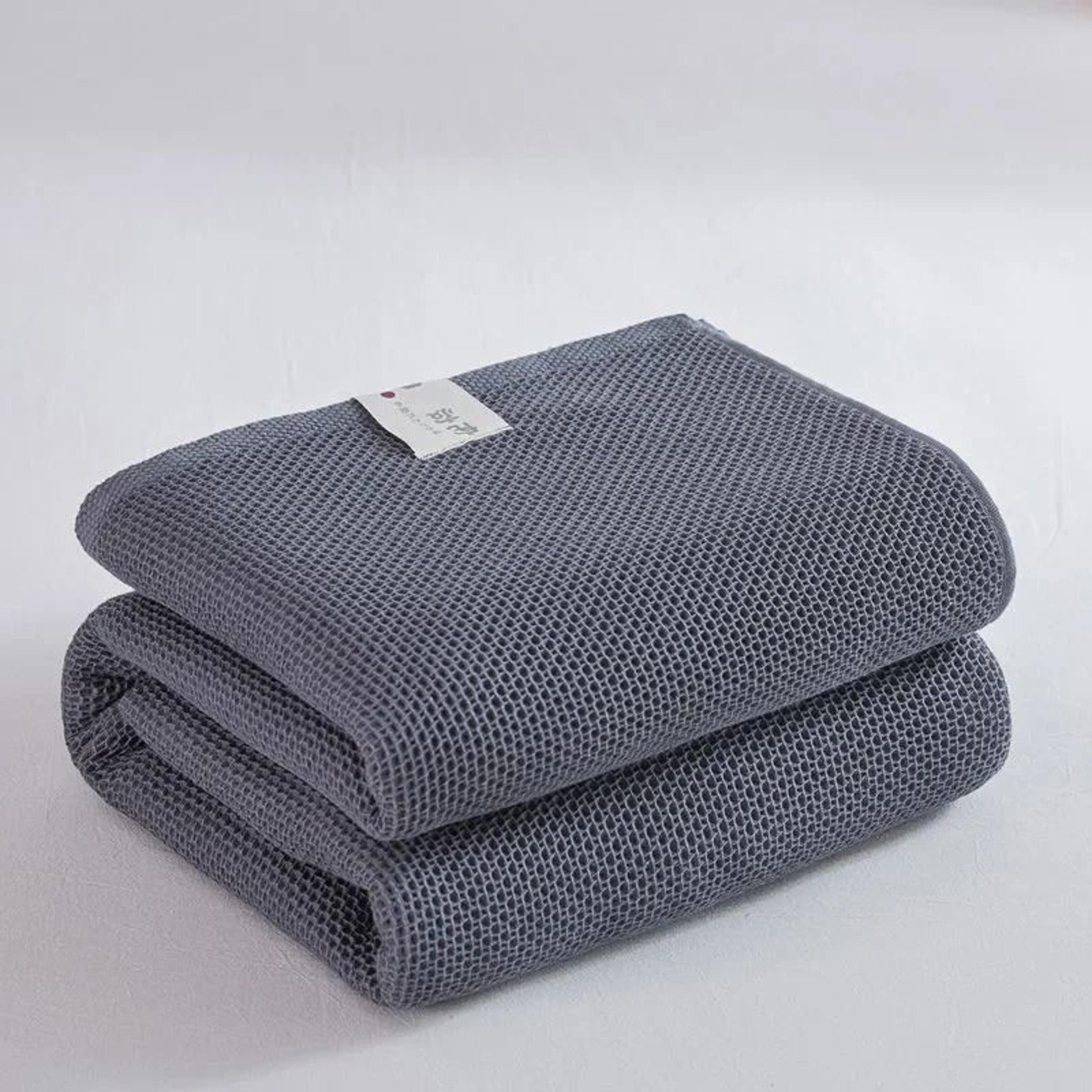 Solid Cotton Waffle Weave Bedspread Throw Breathable Plaid Sofa Cover  Summer Quilt 7