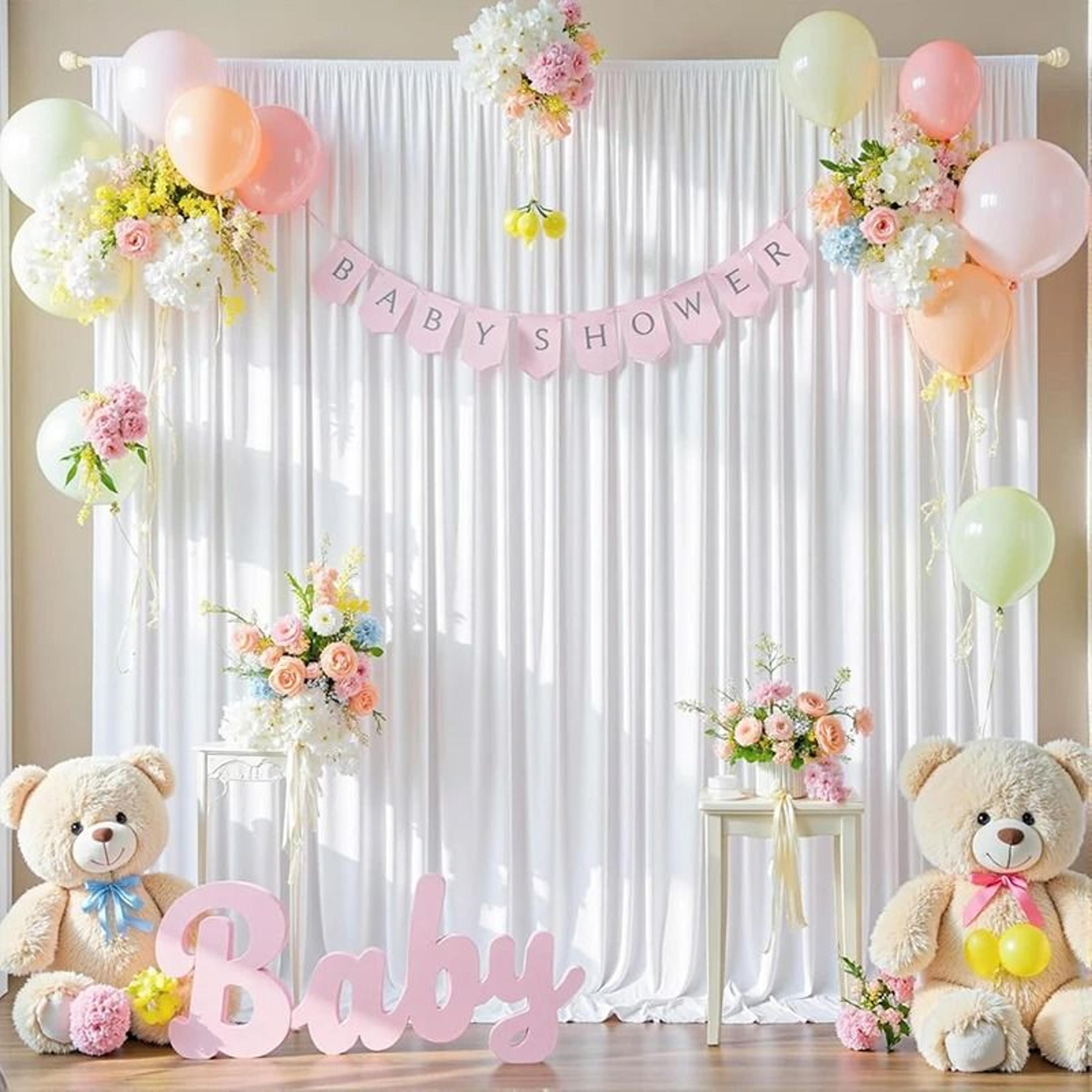 WrinkleFree Backdrop Curtain Drapes Soft Sheer Fabric Background For Weddings Photo Booths  Parties 3