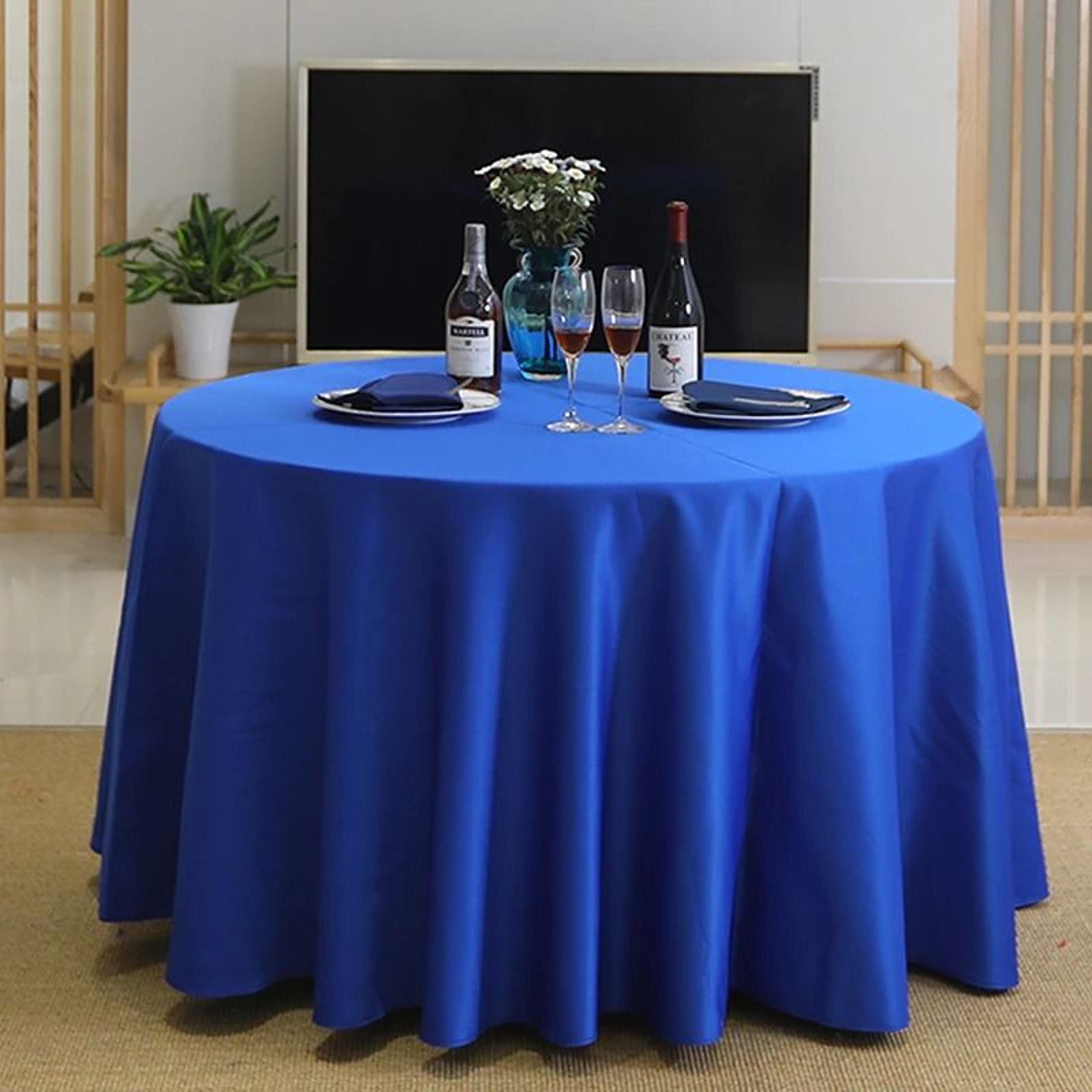60 Inch Round Satin Tablecloth Silk Smooth Table Cover Overlay For Christmas Dining  Wedding Decor 17
