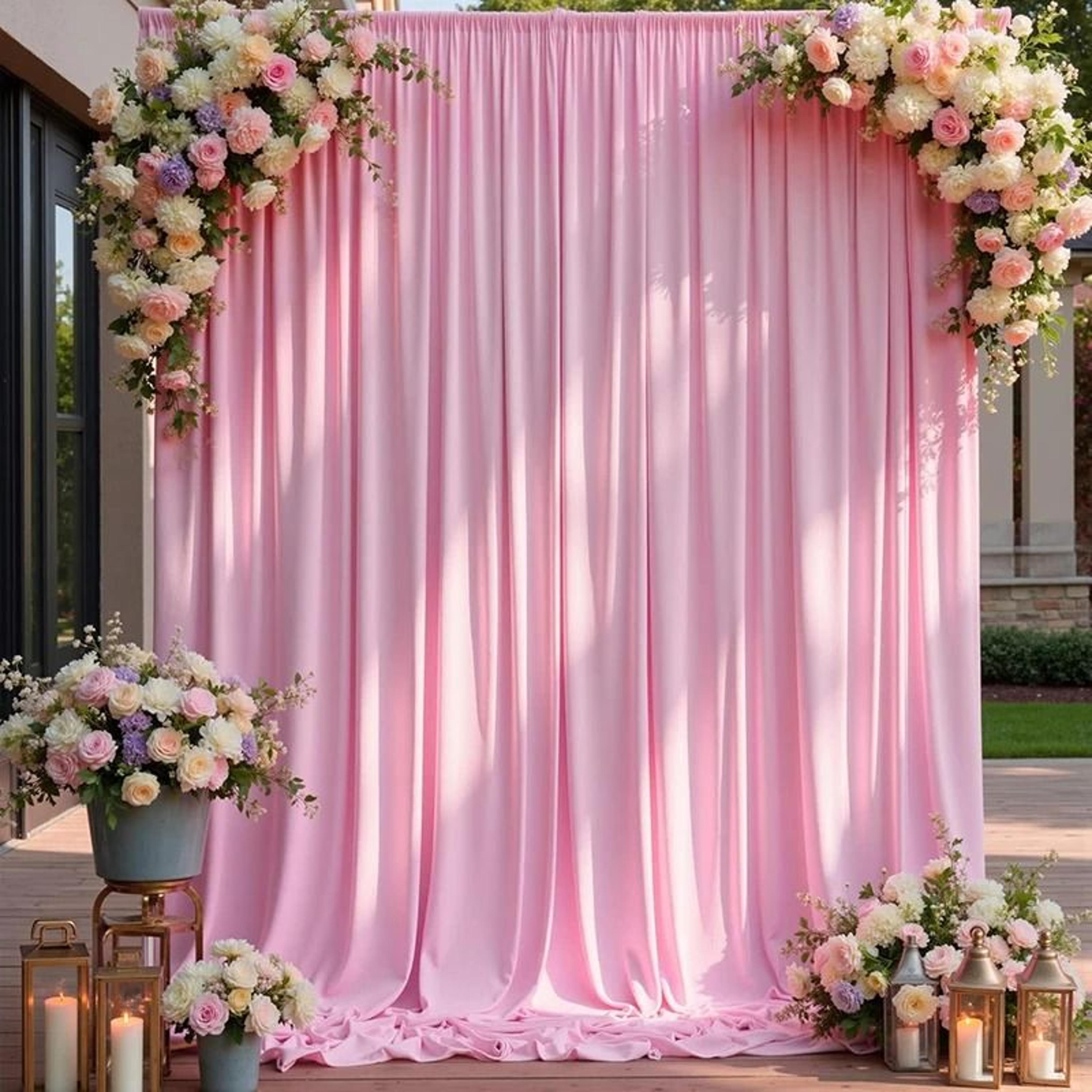 Burgundy Backdrop Curtains Wrinkle Free Drapes Polyester Background For Wedding Baby Shower  Birthd 13