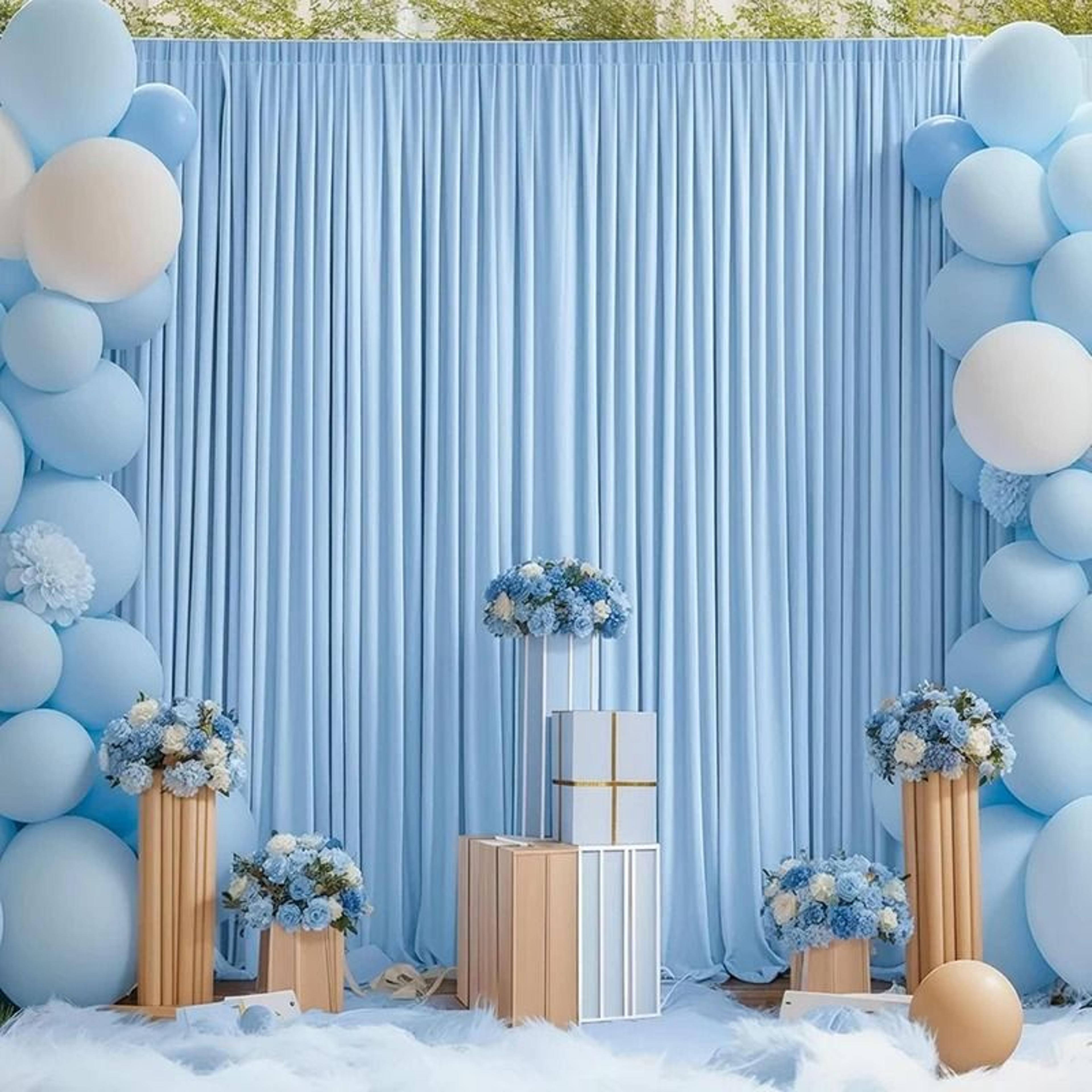 Wrinkle Free Silky Polyester Backdrop Curtains Ceiling  Stage Drapes For Wedding  Photography Decor 9