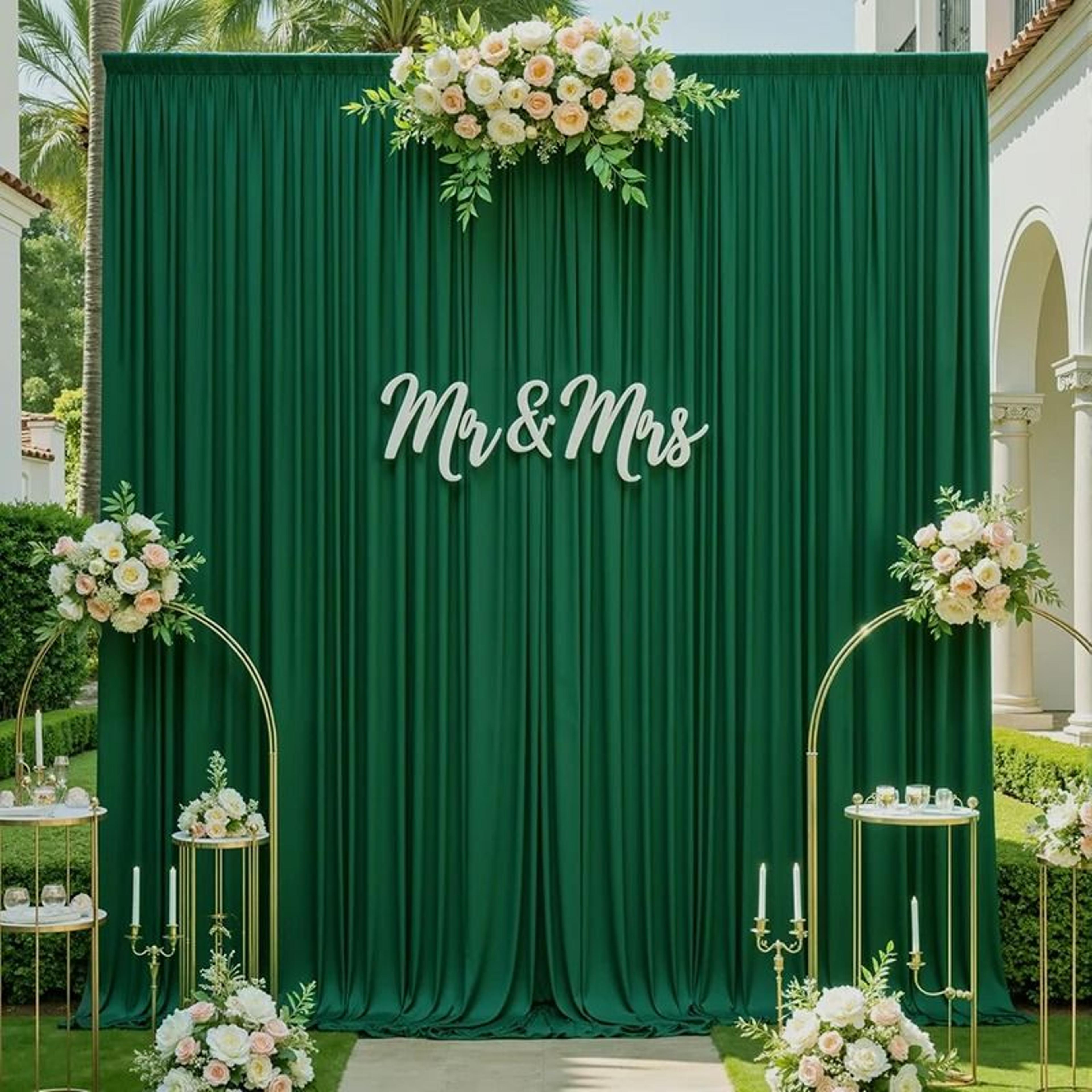 Wrinkle Free Silky Polyester Backdrop Curtains Ceiling  Stage Drapes For Wedding  Photography Decor 6