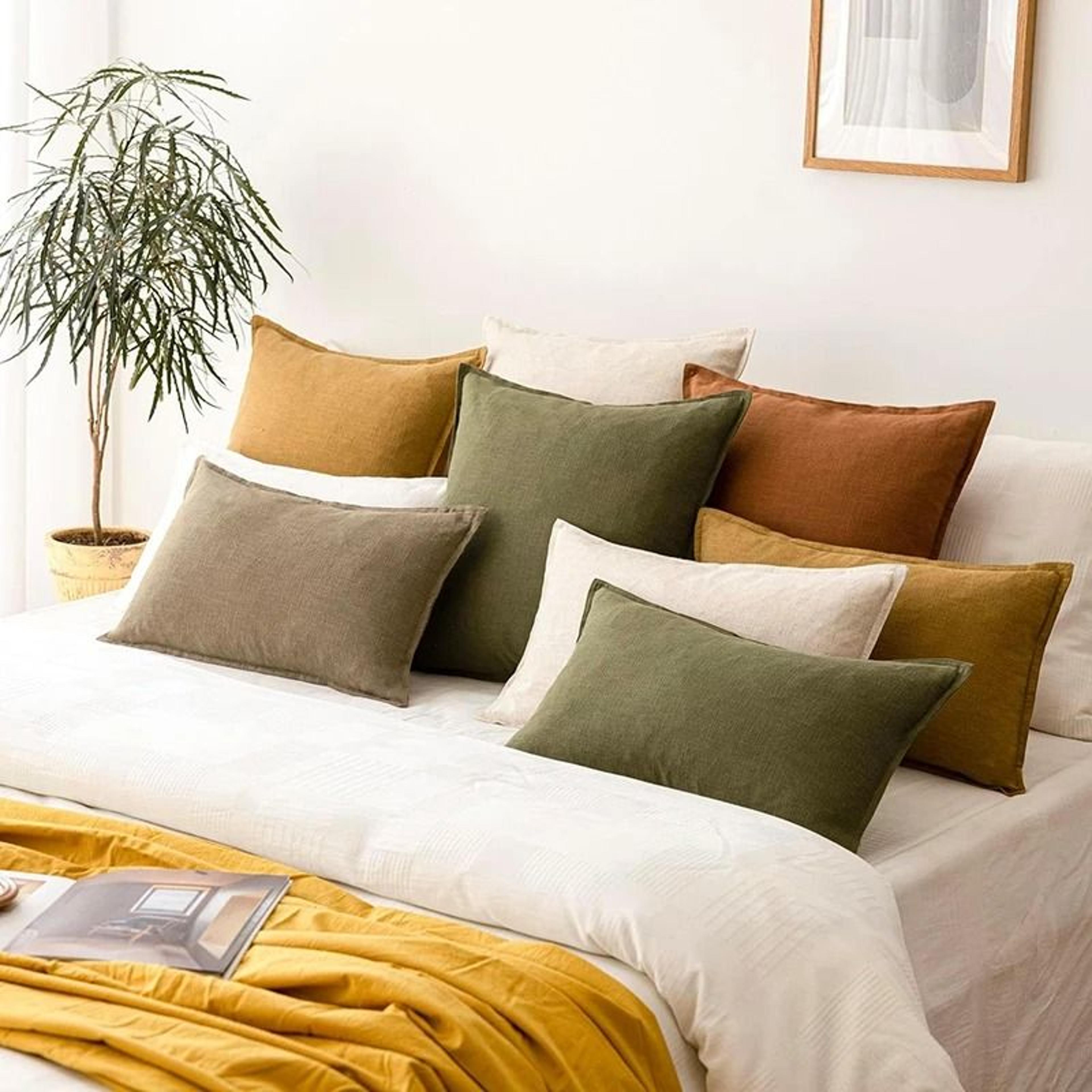 Decorative Ramie Cushion Cover Boho Farmhouse Throw Pillowcase For Chair Couch  Living Room Decor 4