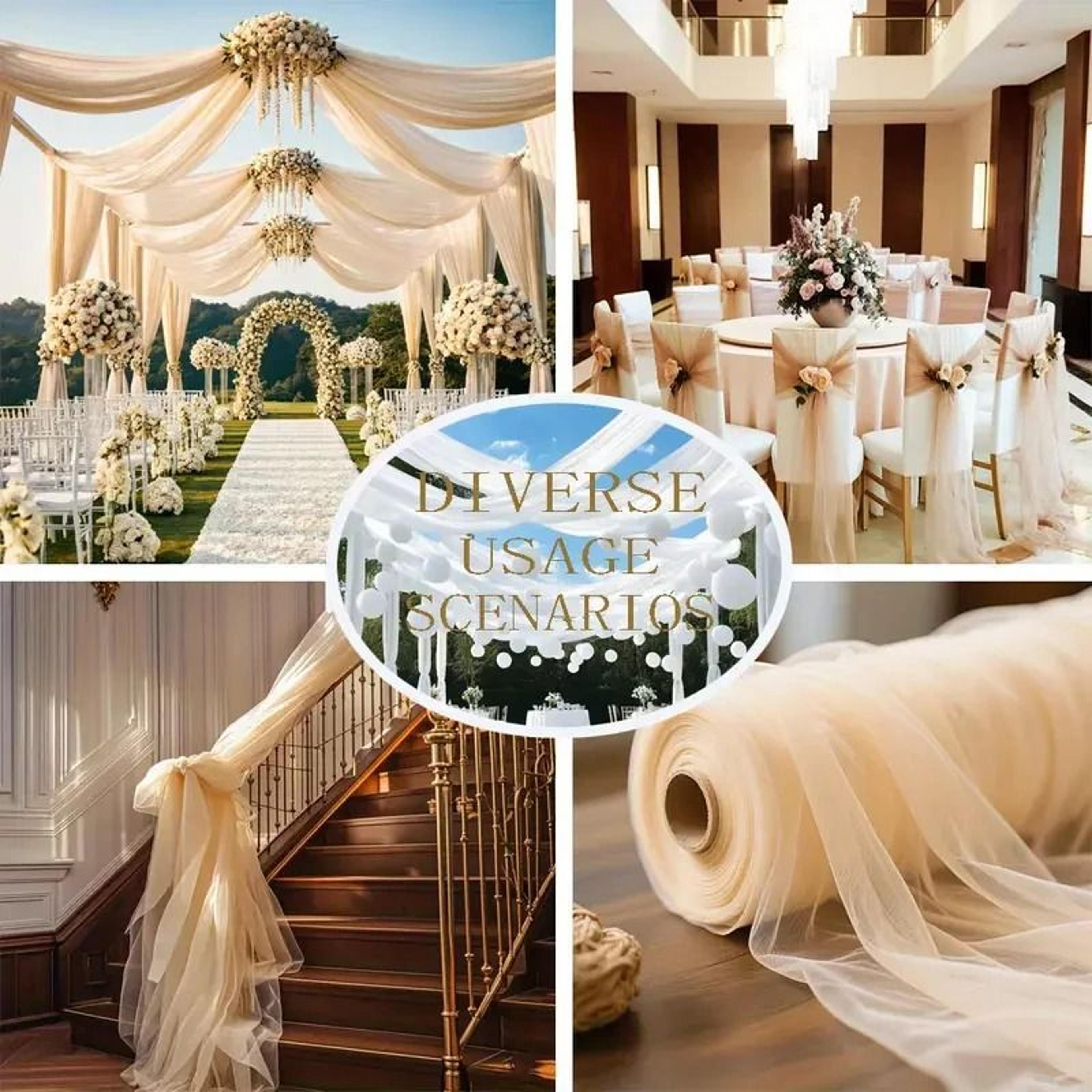 1 Panel White Tulle Sheer Backdrop Curtain Ceiling Drapes For Wedding Baby Shower  Photo Decor 12