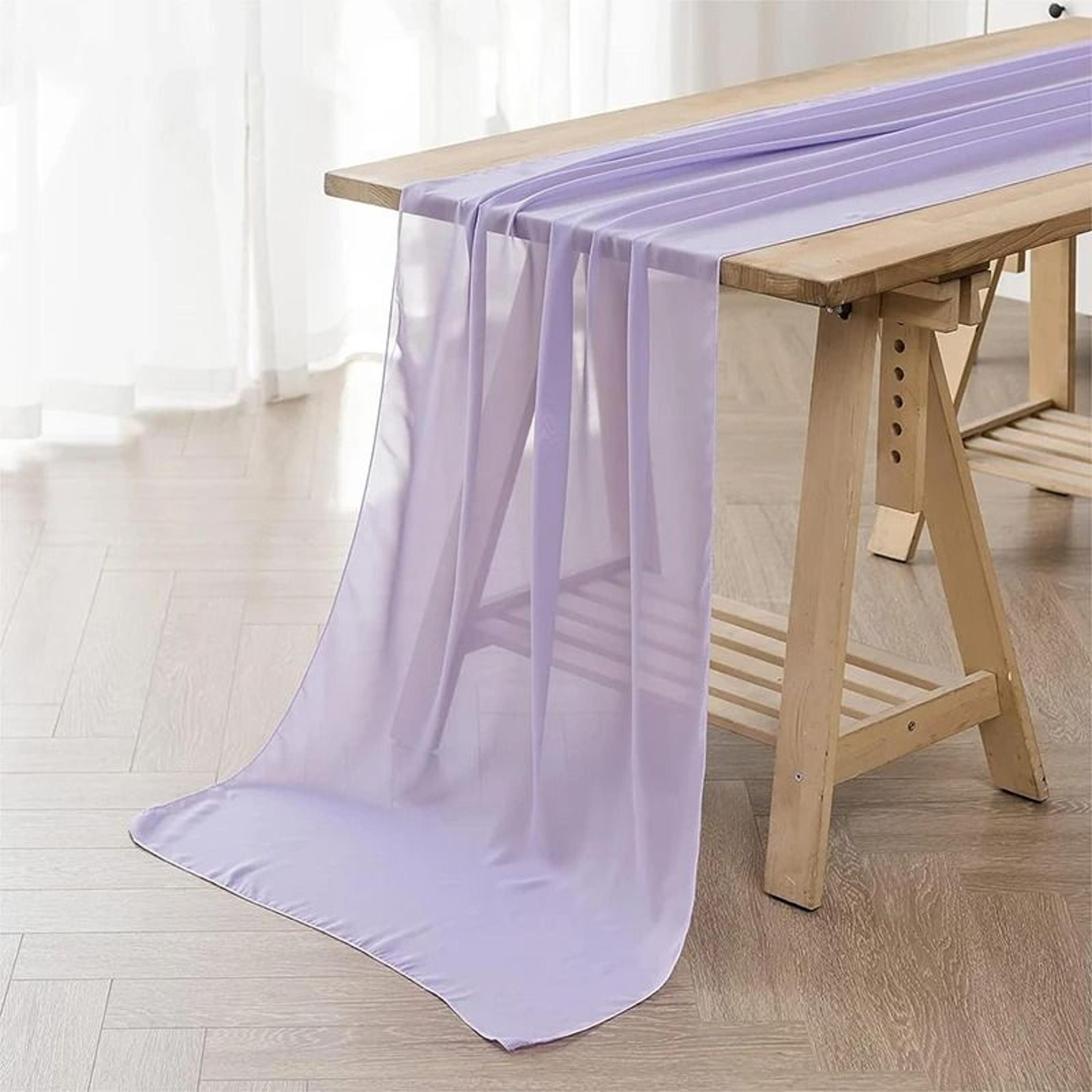 White Chiffon Sheer Table Runner Ethereal Romantic Drape For Wedding Baby Shower  Party Decor 10