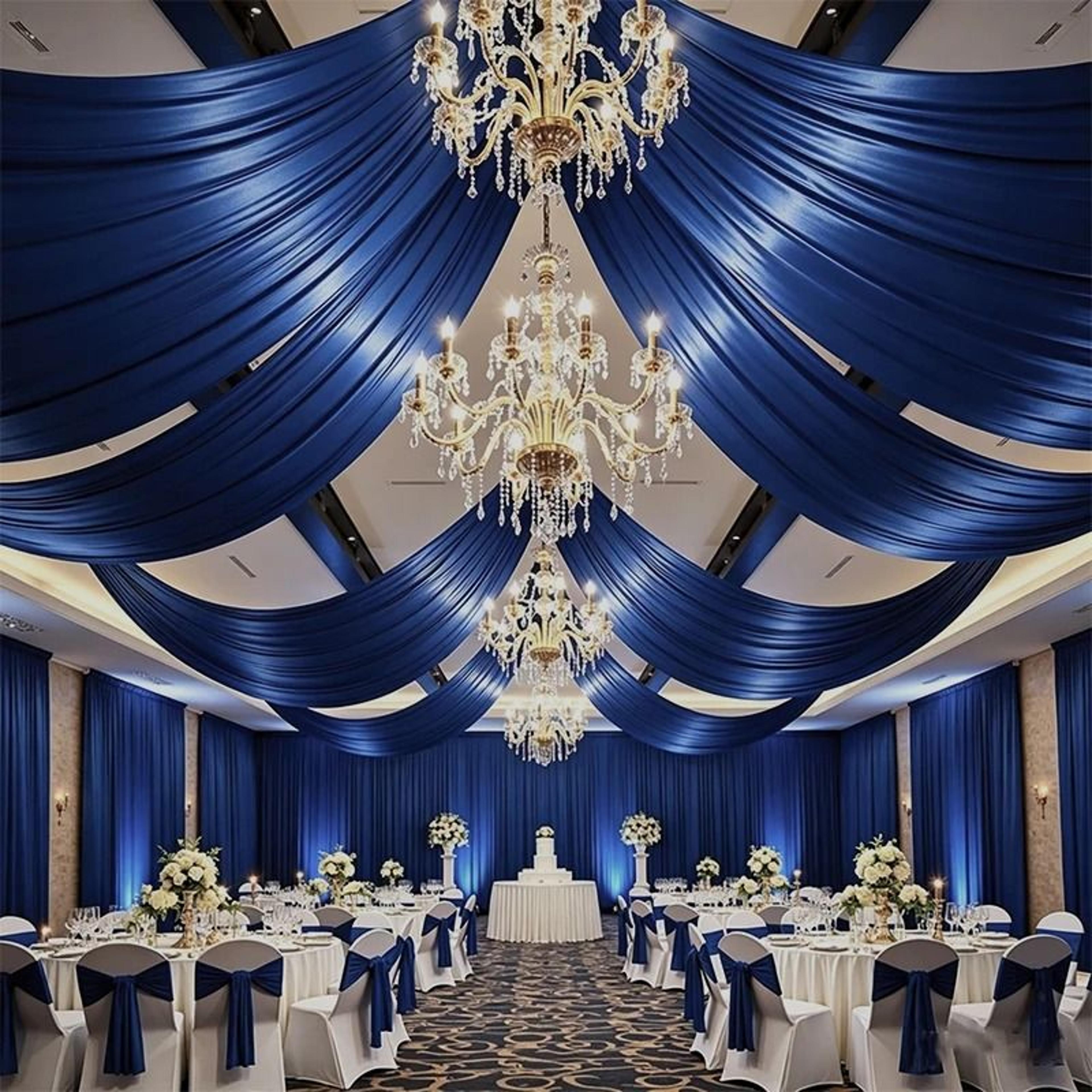 Satin Backdrop Curtain  Ceiling Drape Silky Party Decor For Weddings  Birthdays 10
