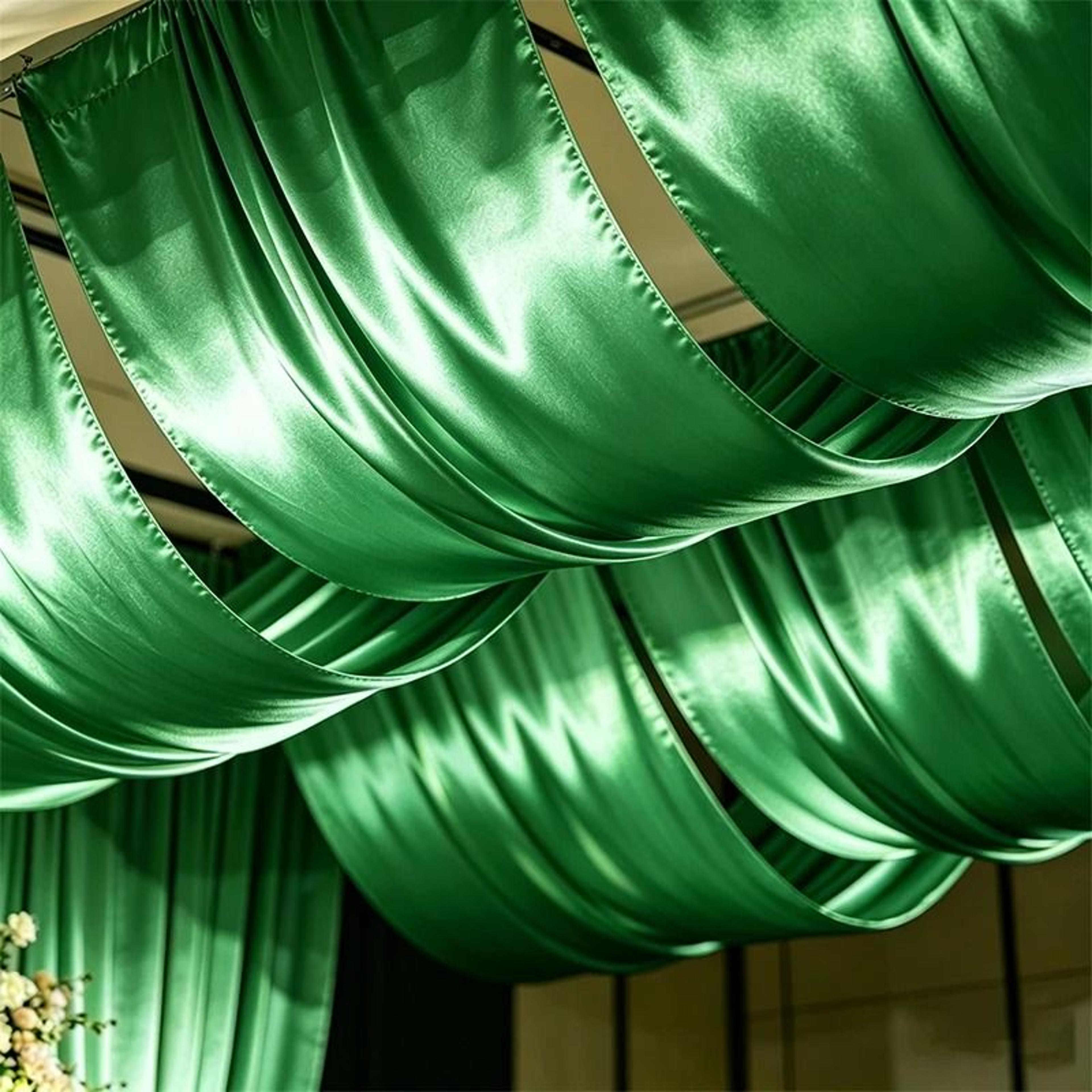 Satin Backdrop Curtain  Ceiling Drape Silky Party Decor For Weddings  Birthdays 23