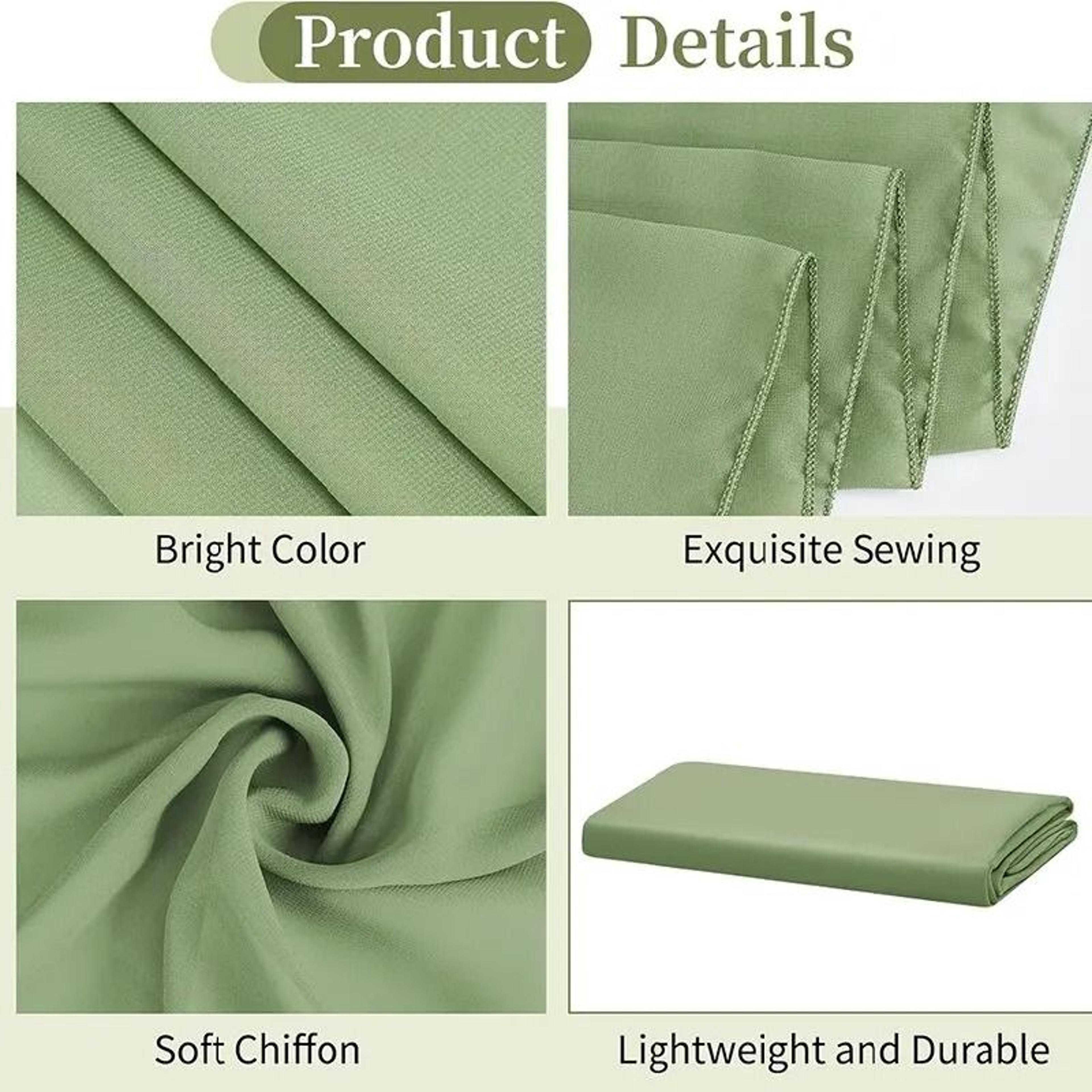 Sage Green Chiffon Table Runner Rustic Sheer Gauze Decor For Wedding  Baby Shower 5
