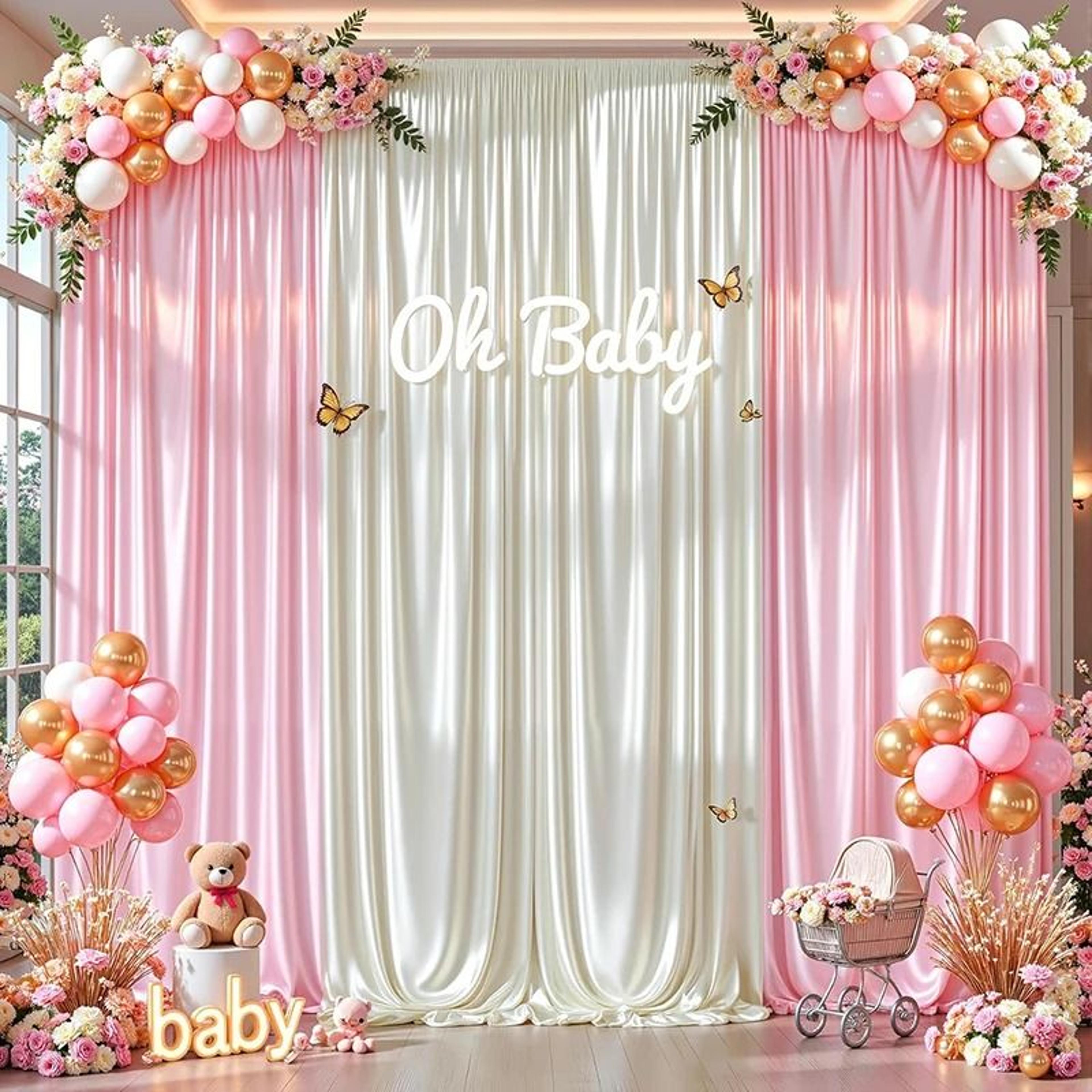 1 Panel Satin Backdrop Curtain Silky Shimmer Photo Drape Panel For Wedding Prom  Parties 2