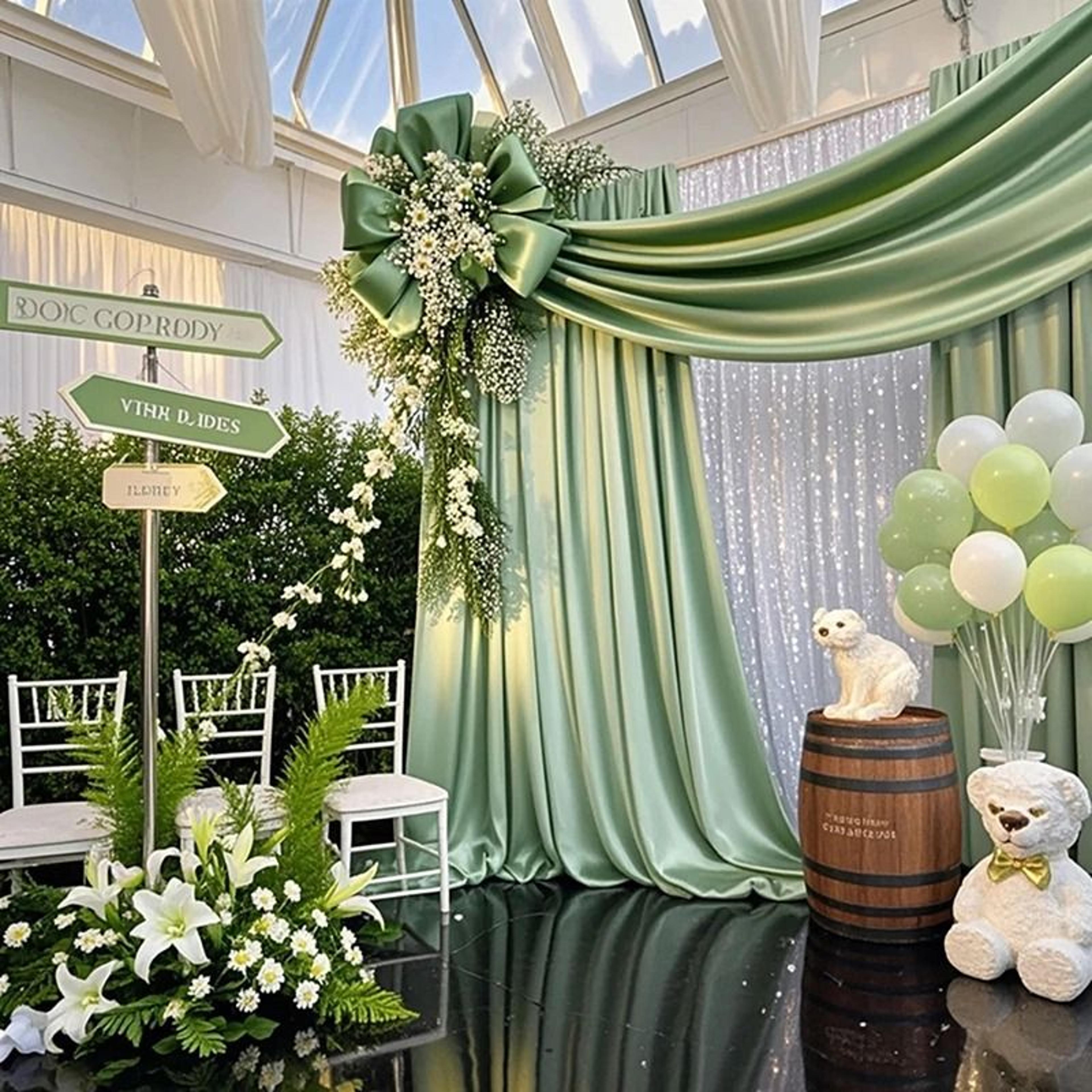 1 Panel Satin Backdrop Curtain Silky Shimmer Photo Drape Panel For Wedding Prom  Parties 5