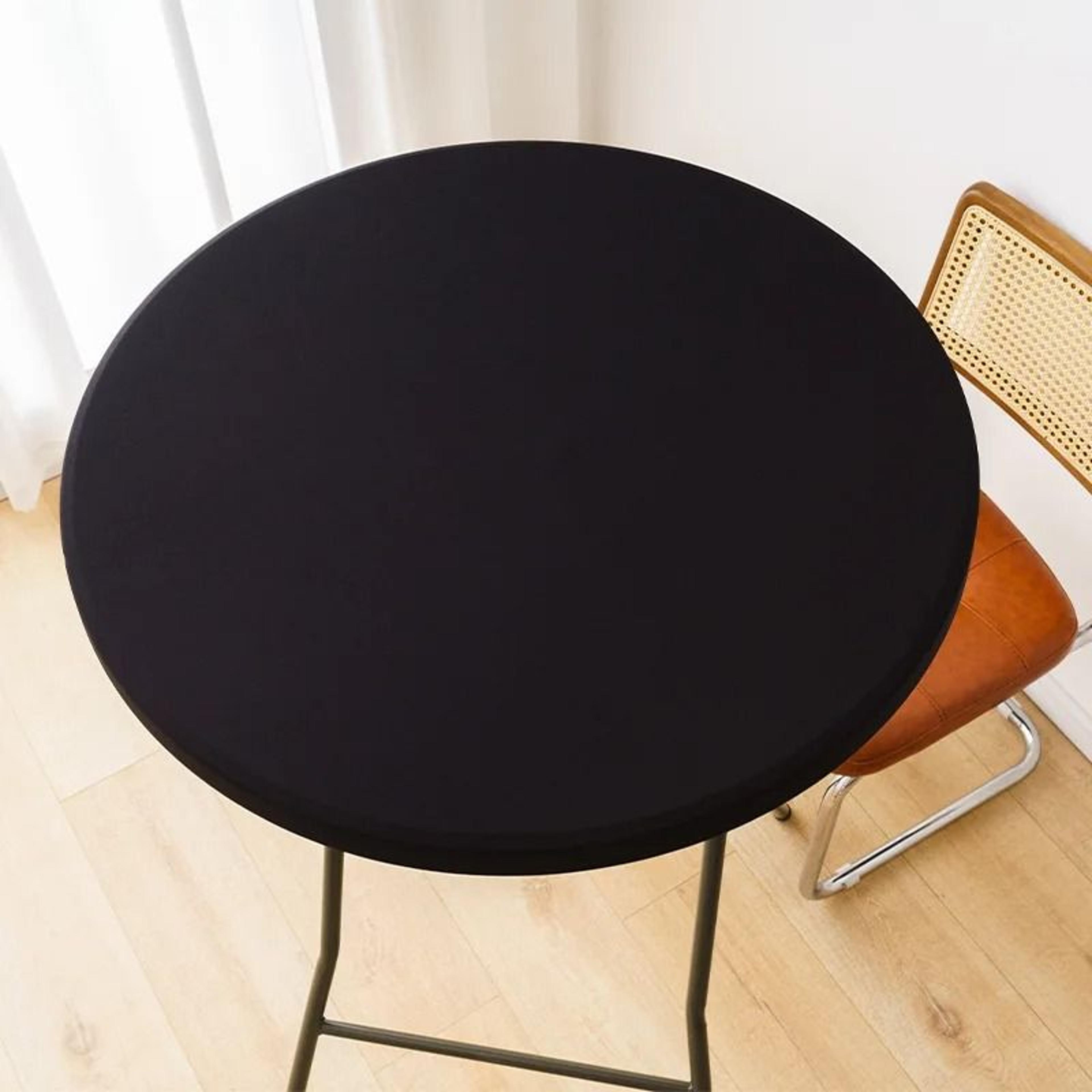 Round Spandex Elastic Tablecloth Dustproof Stretch Fitted Cover For Picnic Dining  Wedding 7