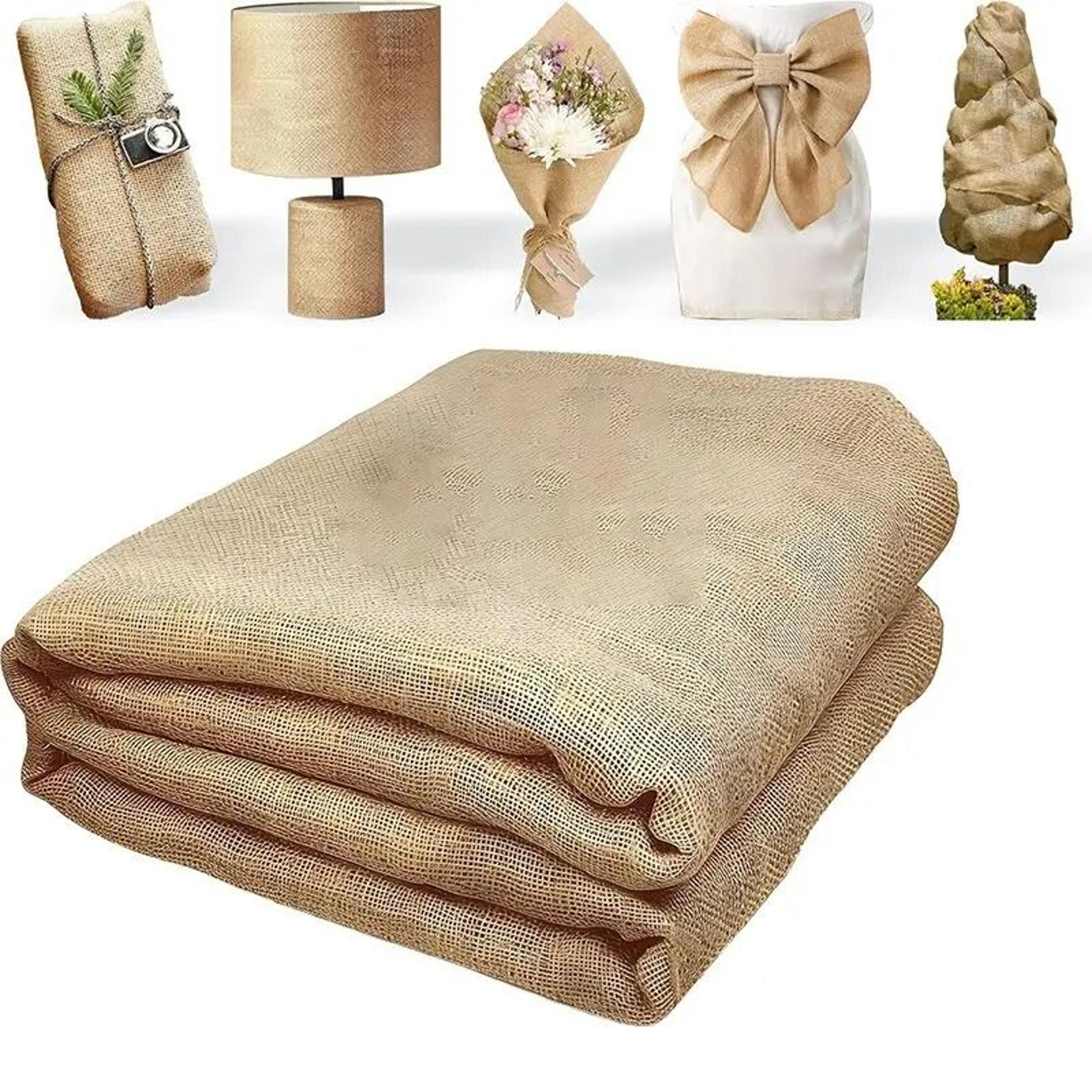 Natural Burlap Jute Fabric Table Runner  Aisle Runner Farmhouse Decor For Weddings  Gardens 5