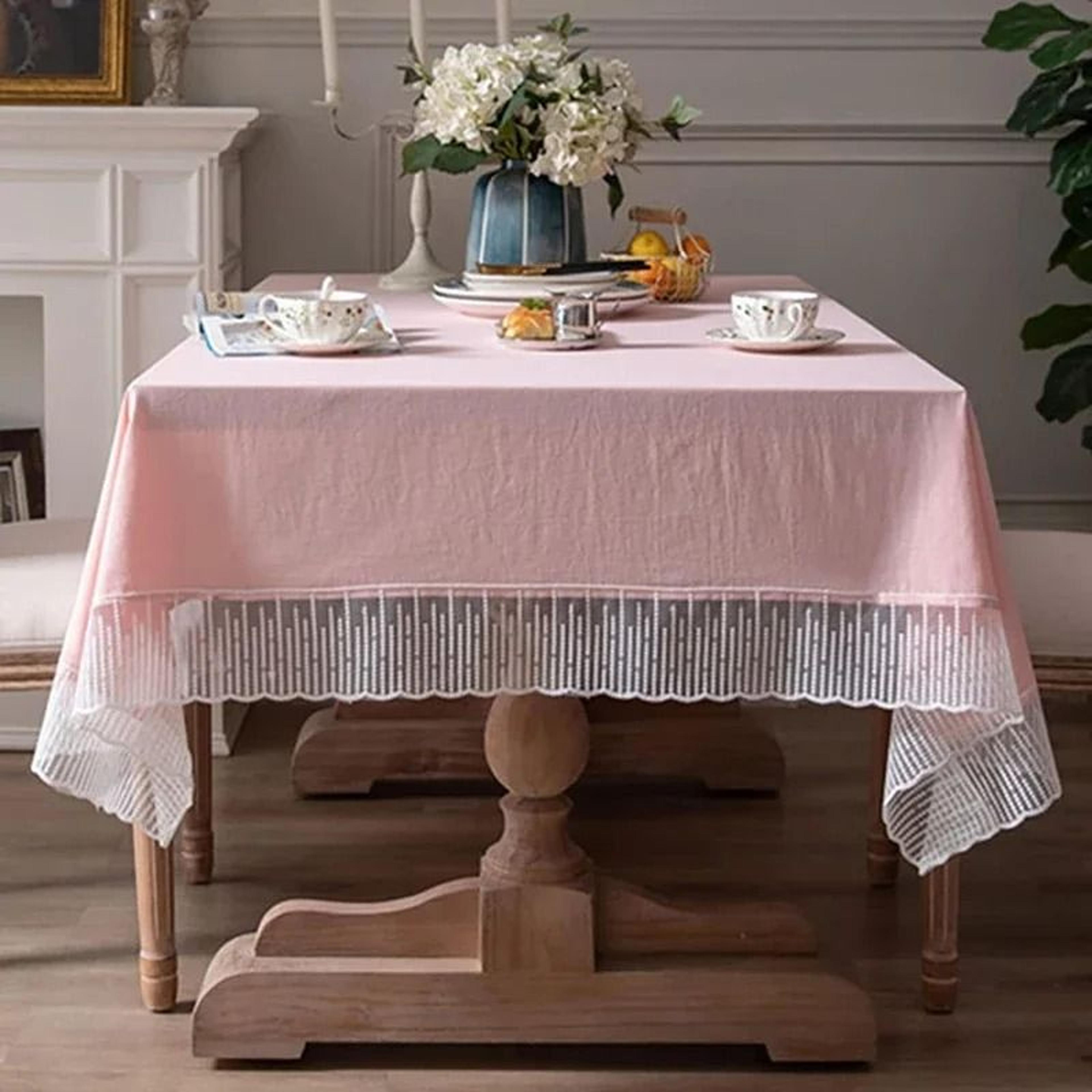 White French Style Meteor Shower Lace Tablecloth Delicate Dressing  Coffee Table Cover For Wedding  9