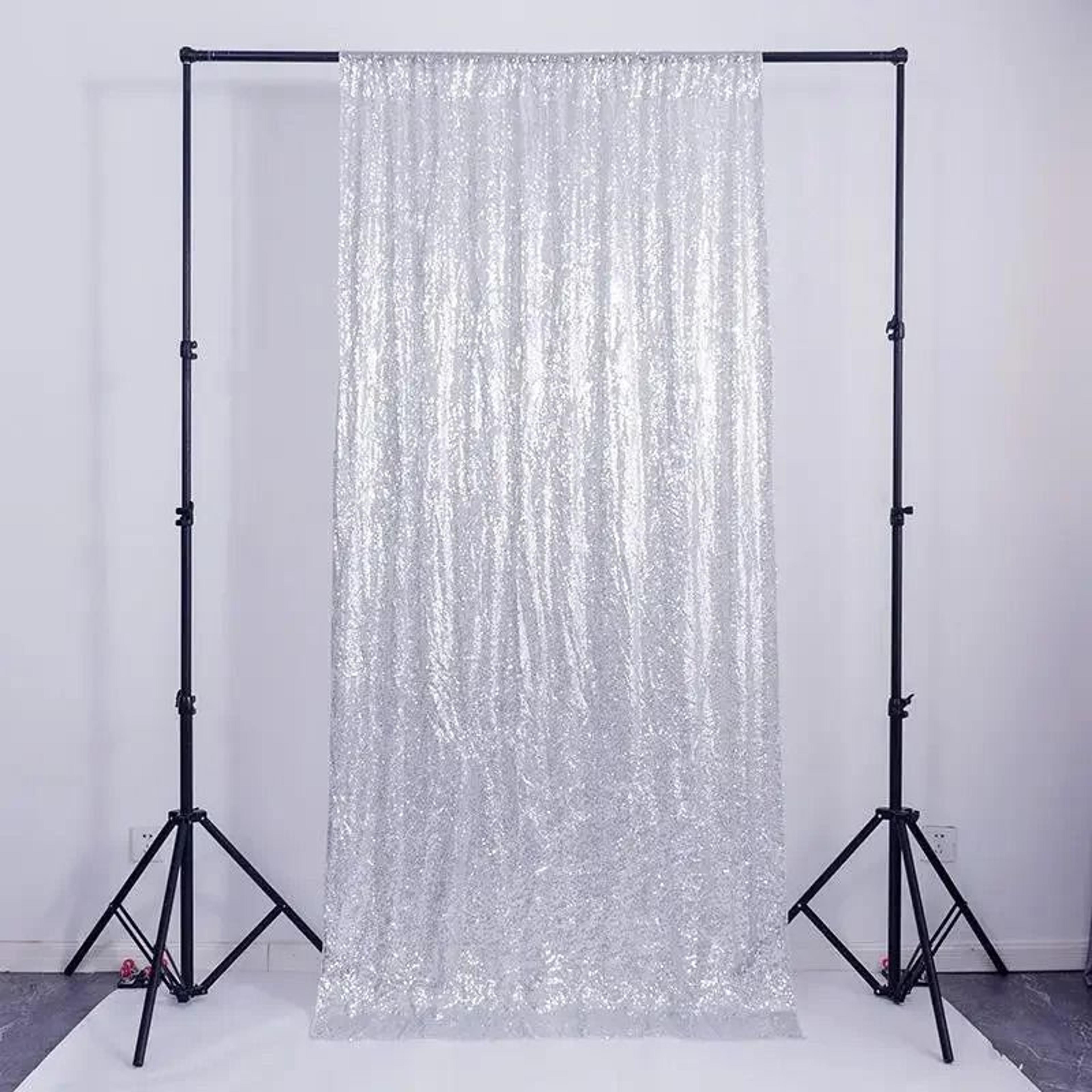 1PC Pink Sequin Backdrop Curtain 2FTx8FT Glitter Background Drape For Wedding Birthday  Party Decor 6