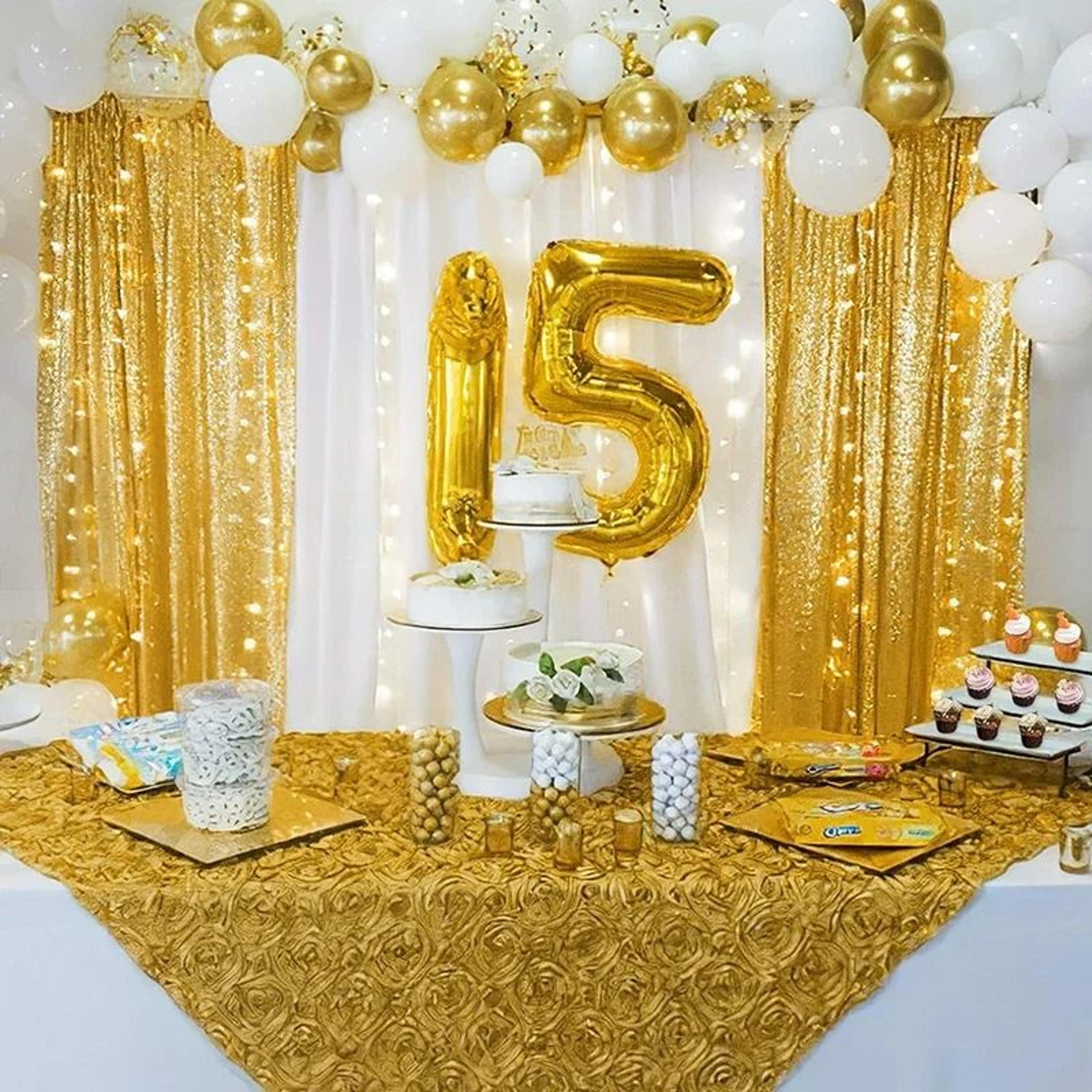 1PC Pink Sequin Backdrop Curtain 2FTx8FT Glitter Background Drape For Wedding Birthday  Party Decor 3