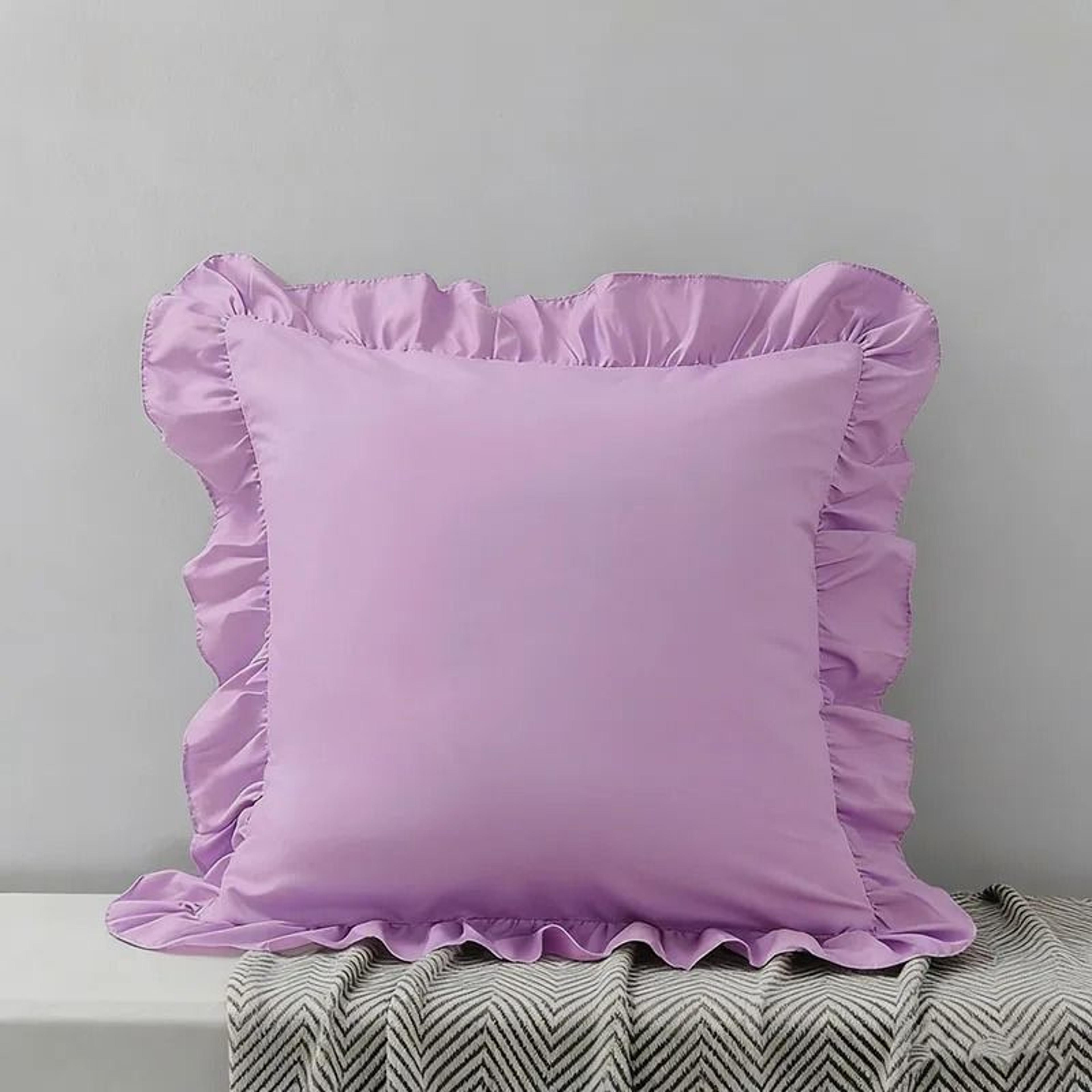 Soft Washed Cotton Ruffle Pillow Cases With Envelope Closure Cushion Cover For Sofa Living Room  Be 21