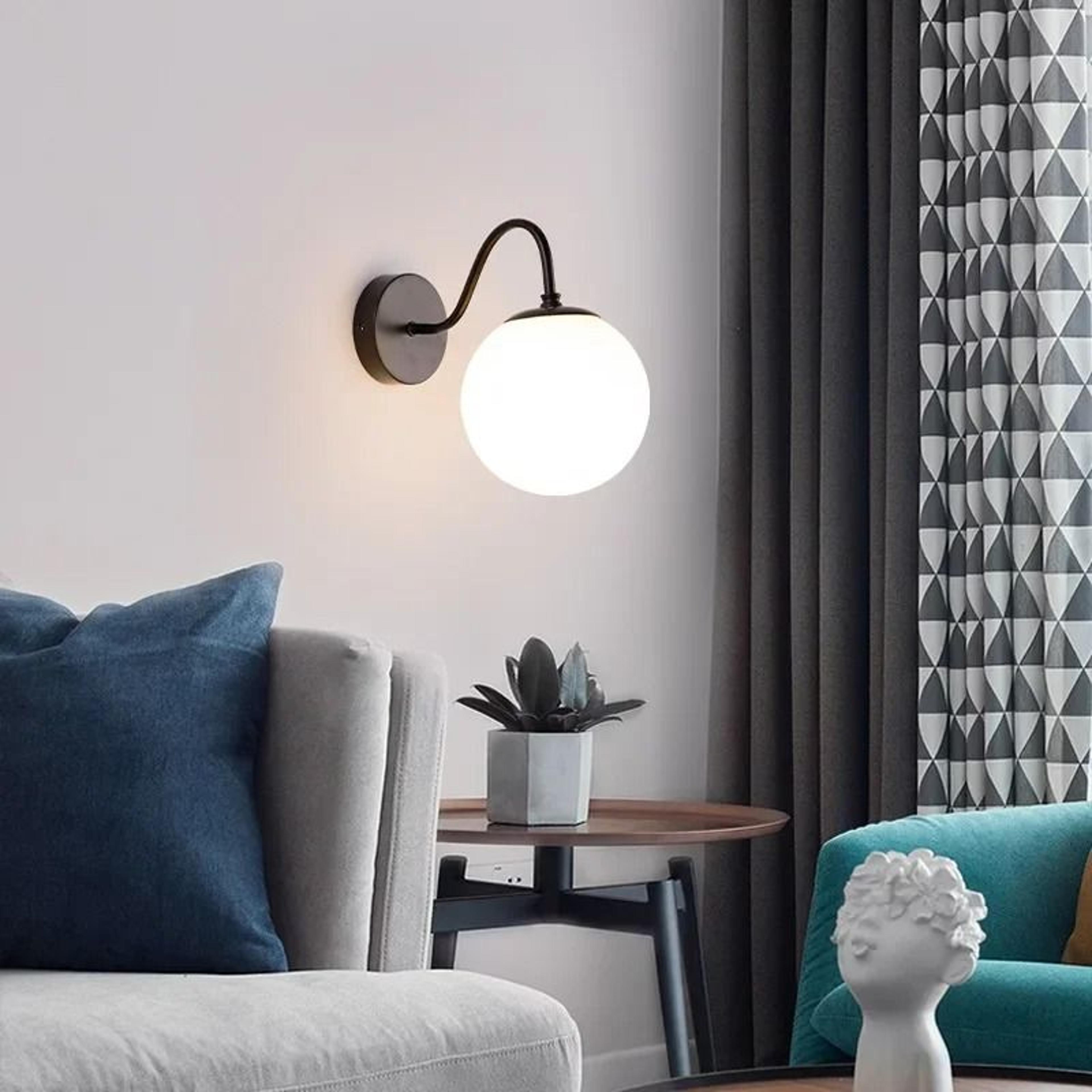 Modern LED Glass Ball Wall Lamp Gold Sconce For Bedroom Living Room  Corridor 1