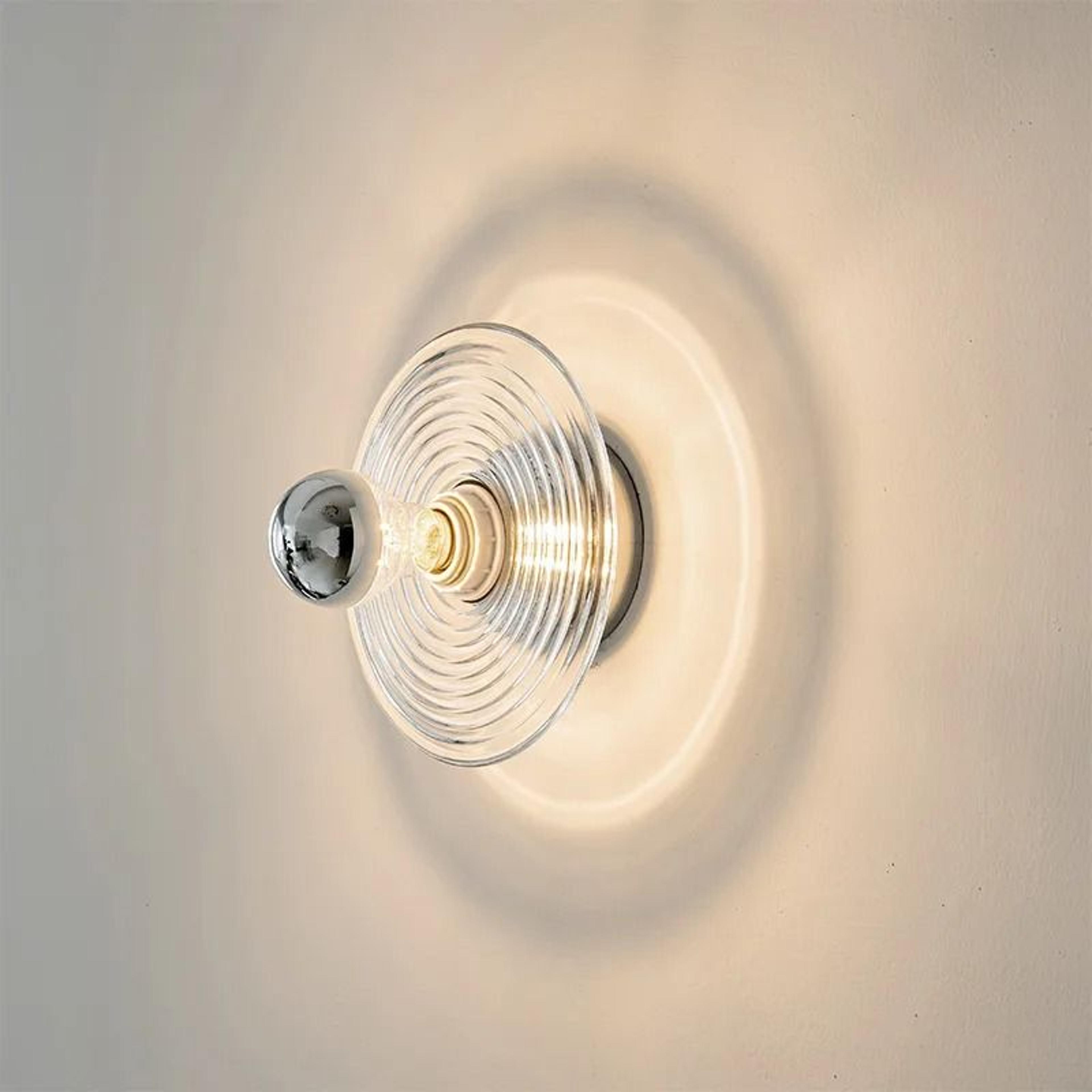 nordic led water ripple glass wall lamp (ambient backdrop sconce for bedroom, living room & study)