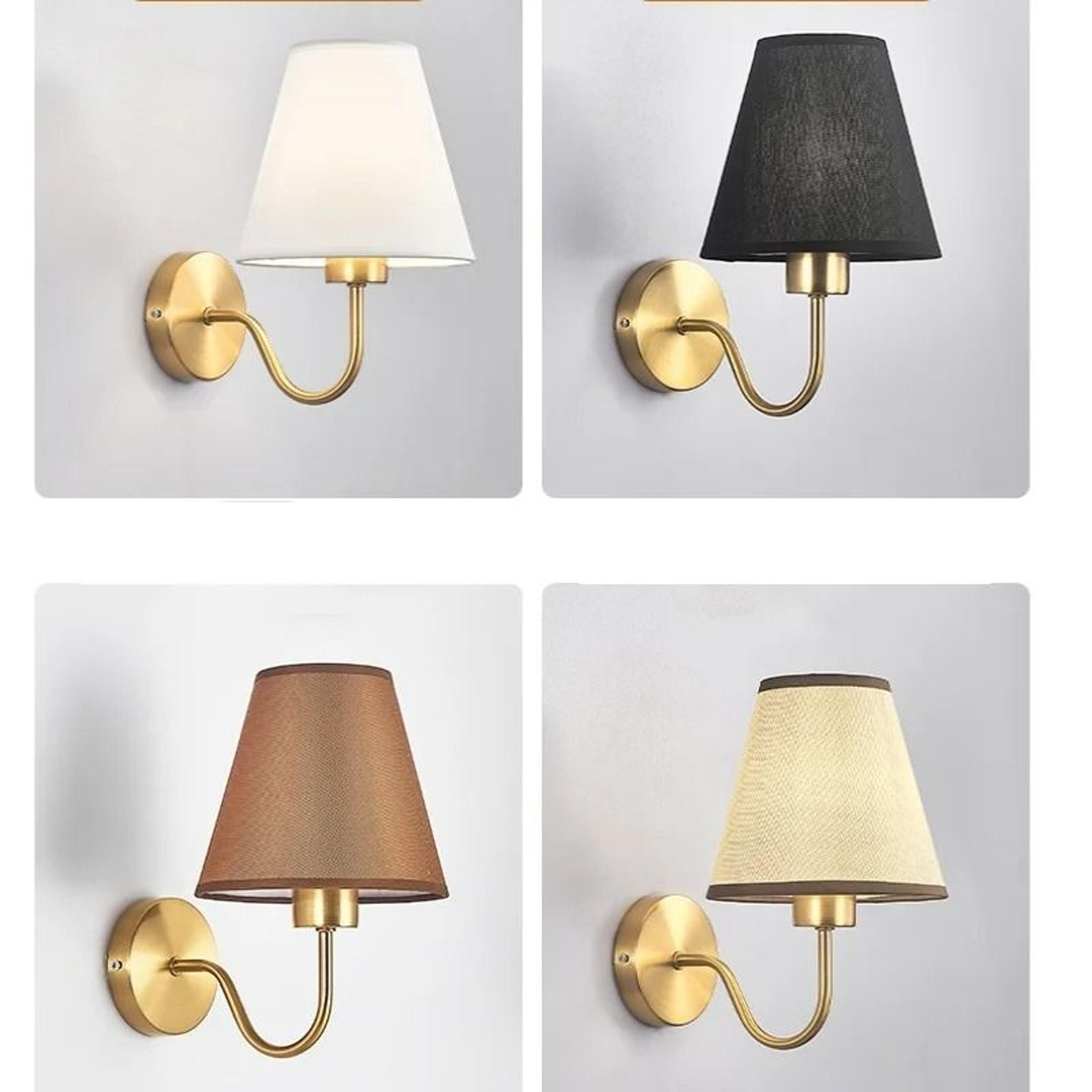 Nordic Retro Fabric LED Wall Lamp Modern E27 Interior Sconce For Hotel Bedroom  Living Room 5