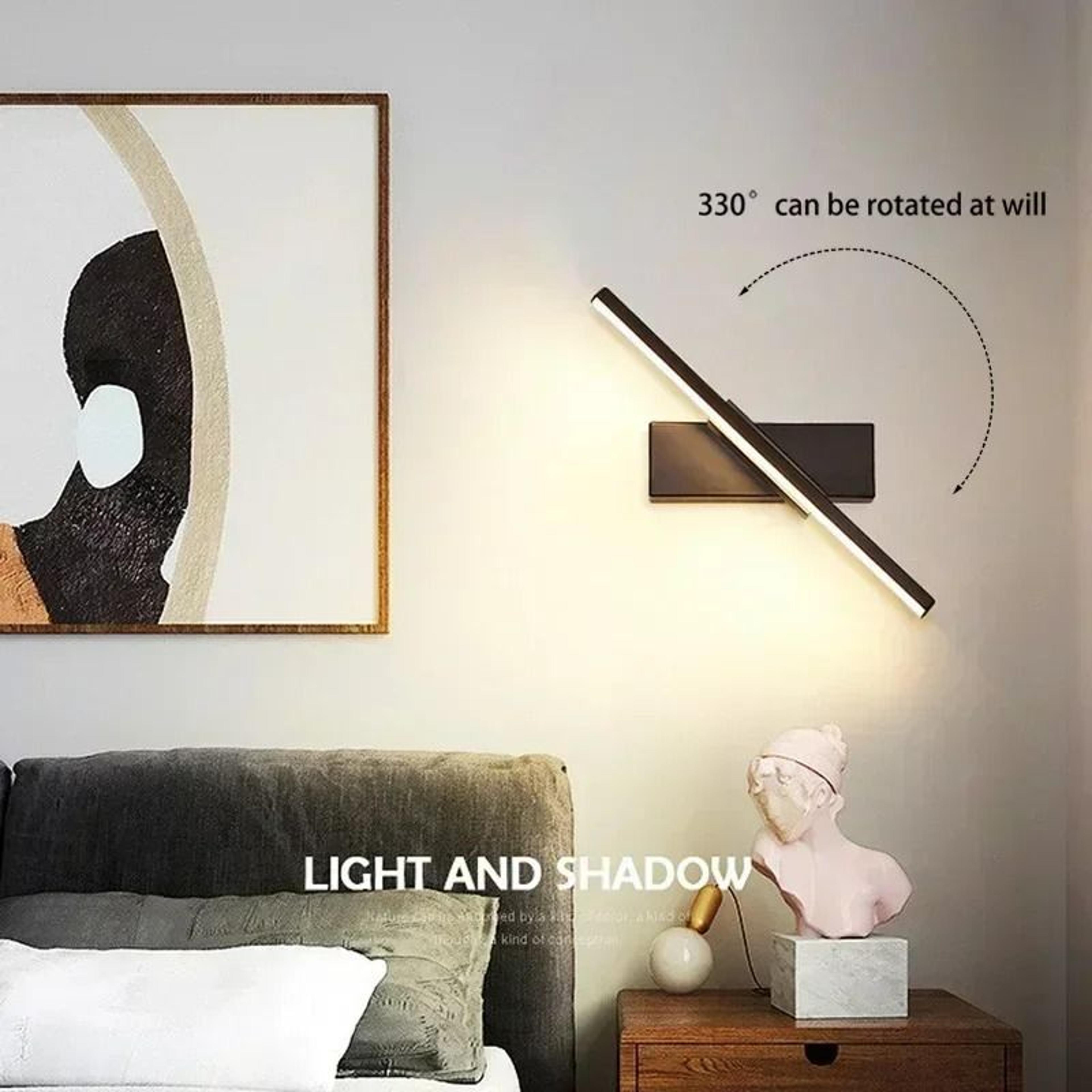 DAMIASMIL Rotatable LED Bathroom Mirror Wall Light Modern Linear Vanity Sconce For Bedroom  Indoor  4