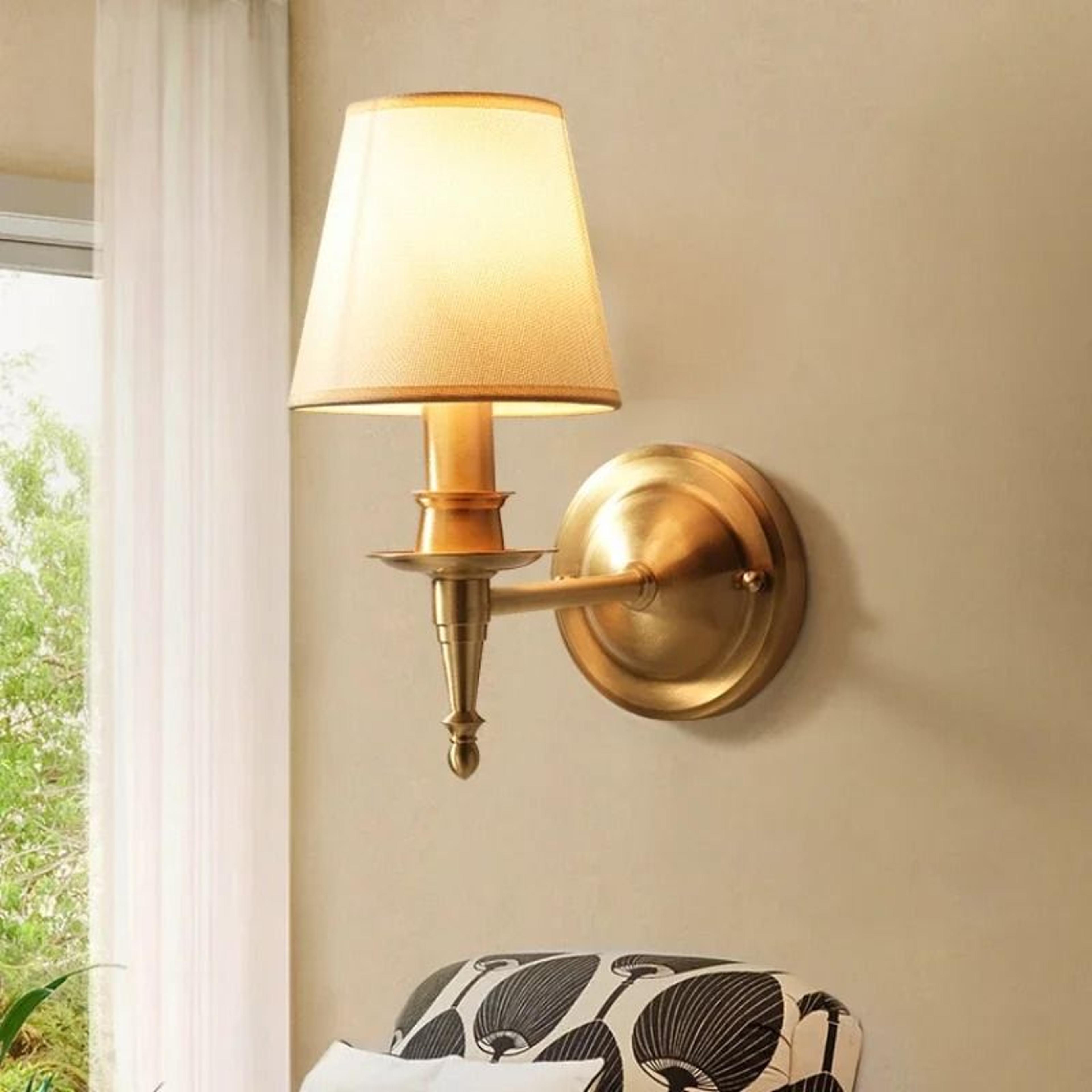 Full Copper American Modern LED Wall Lamp Solid Brass Mirror Light  Sconce For Bedroom Living Room  1