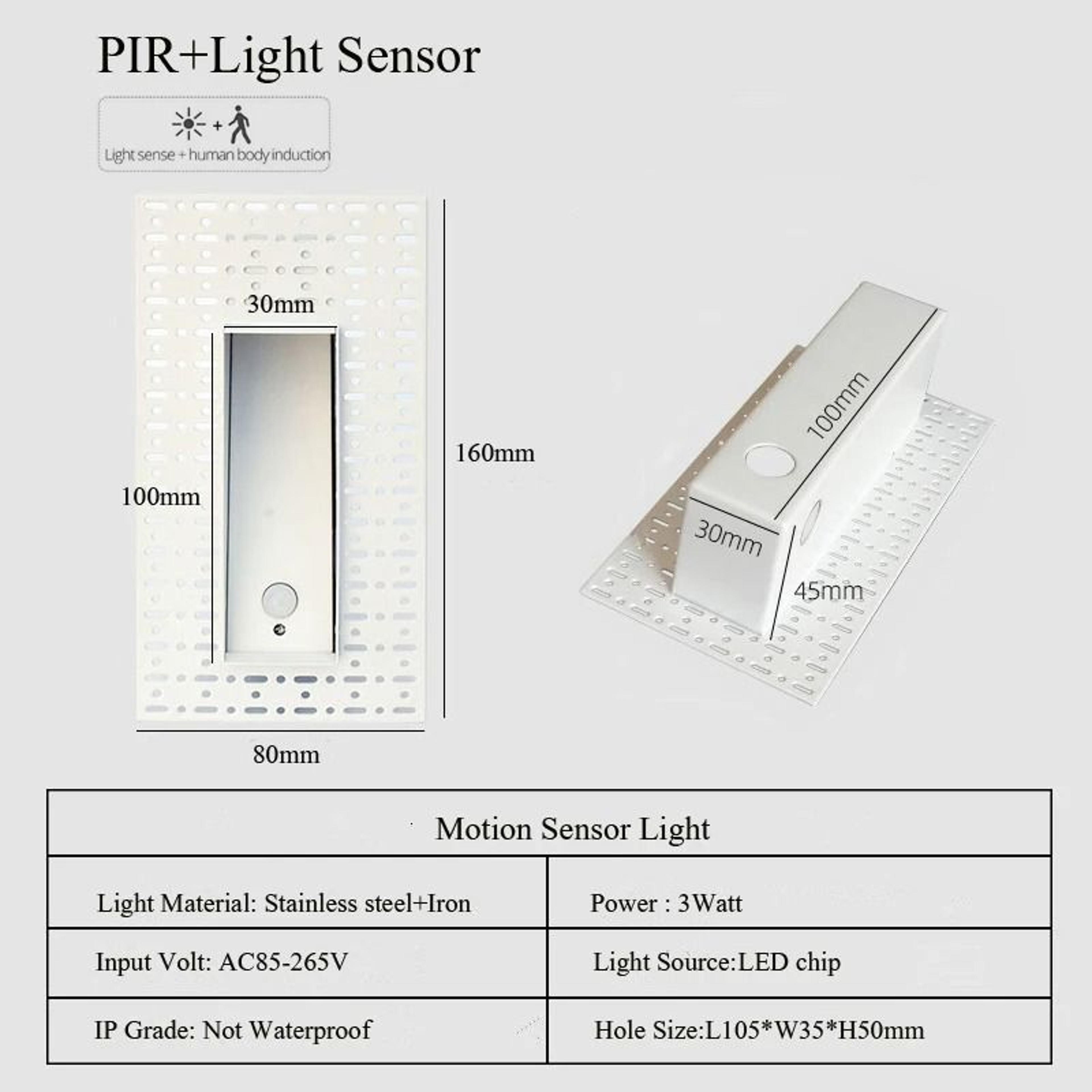 Embedded PIR Motion Sensor LED Step Light For Staircase  Corridor 9