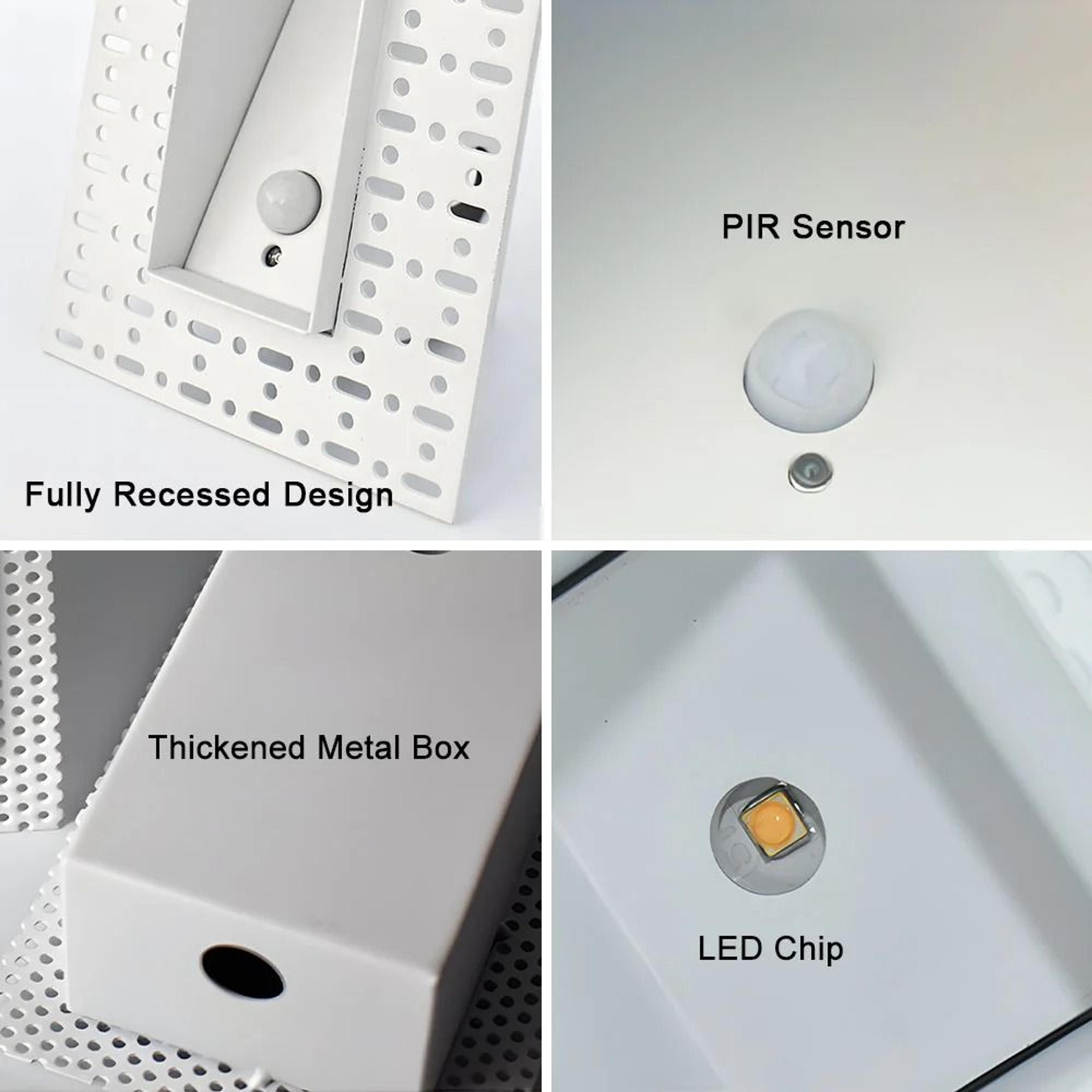 Embedded PIR Motion Sensor LED Step Light For Staircase  Corridor 4