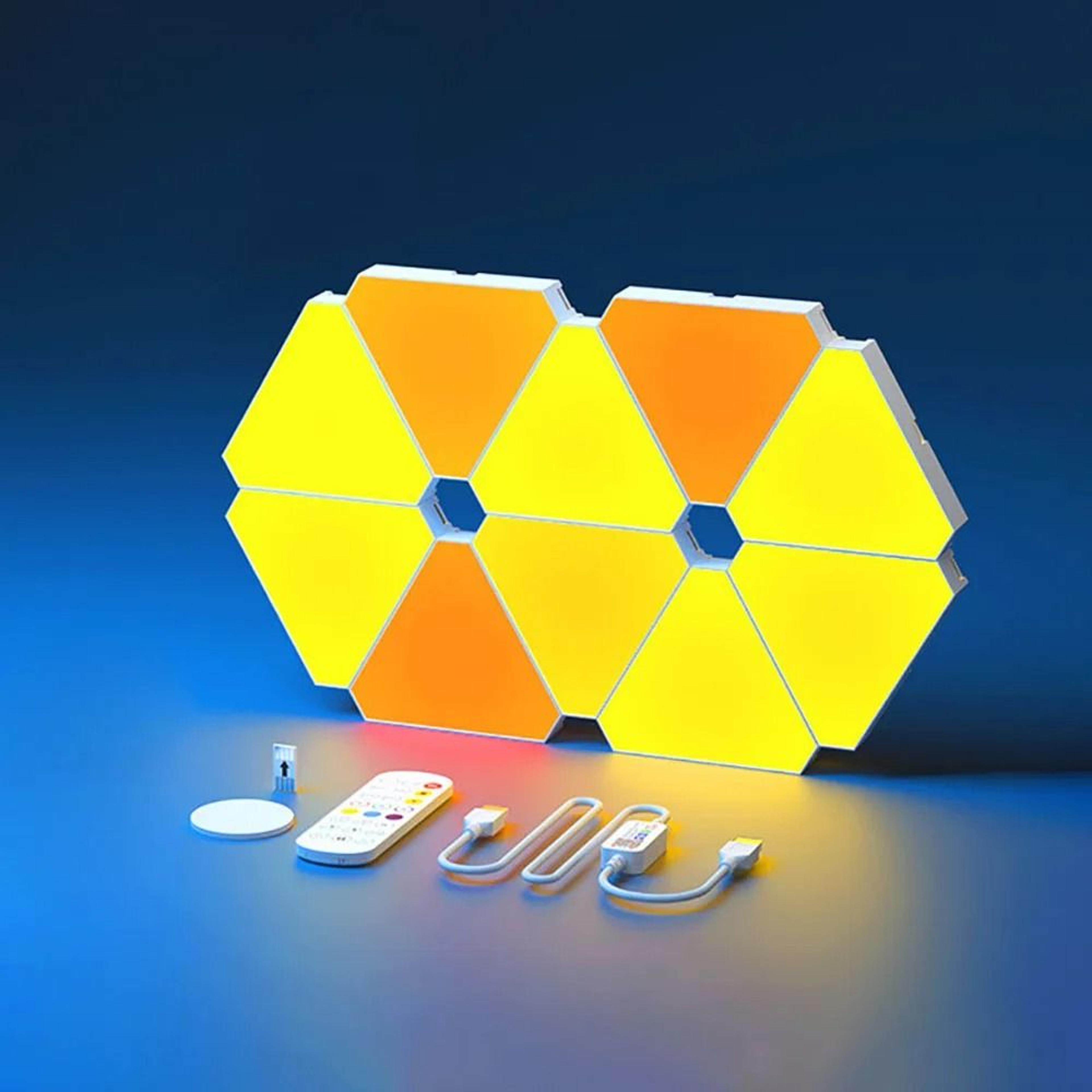 LED Triangular Quantum RGB Wall Lamp Smart Music Rhythm Light 5