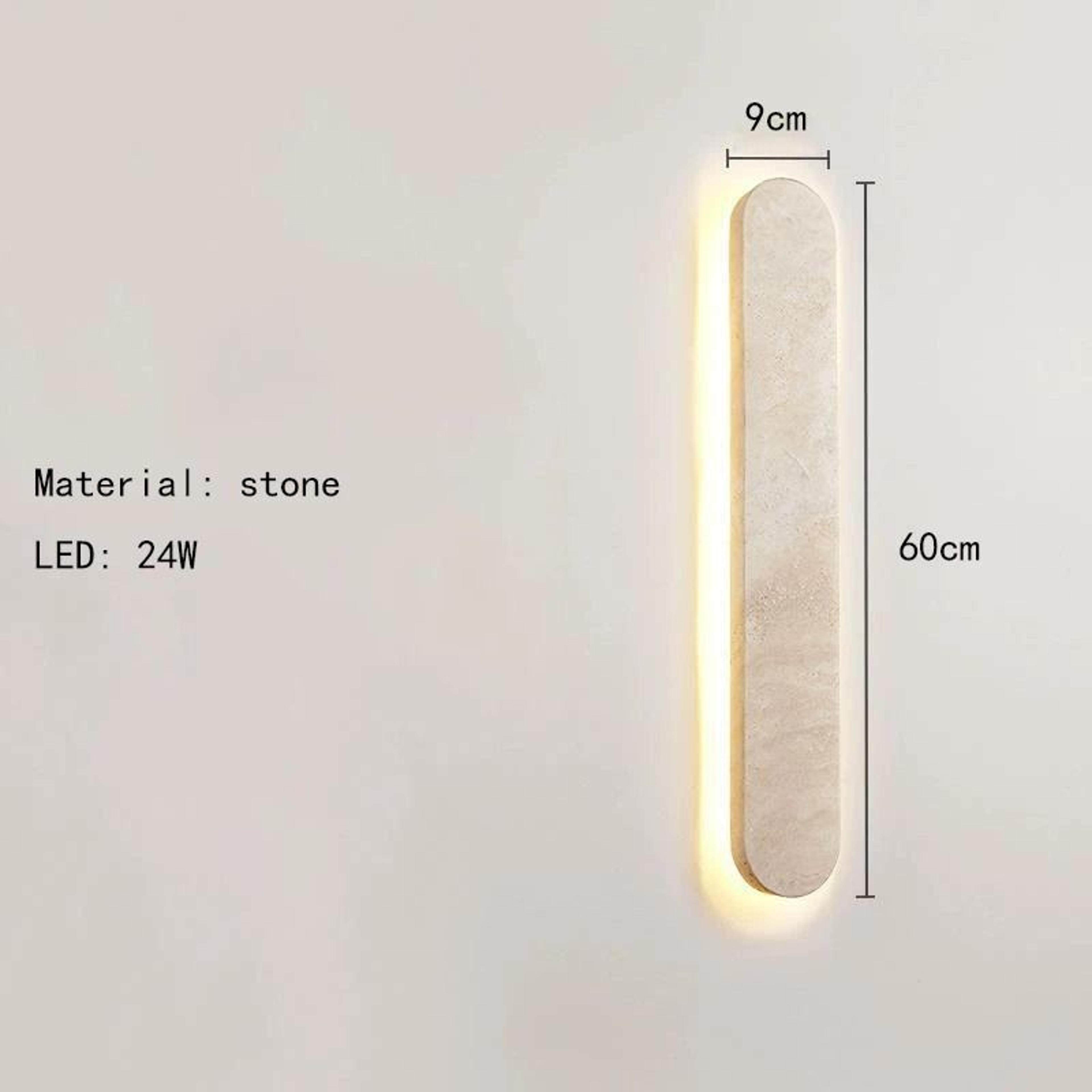 Modern Rectangle Natural Stone LED Wall Light Sconce 8