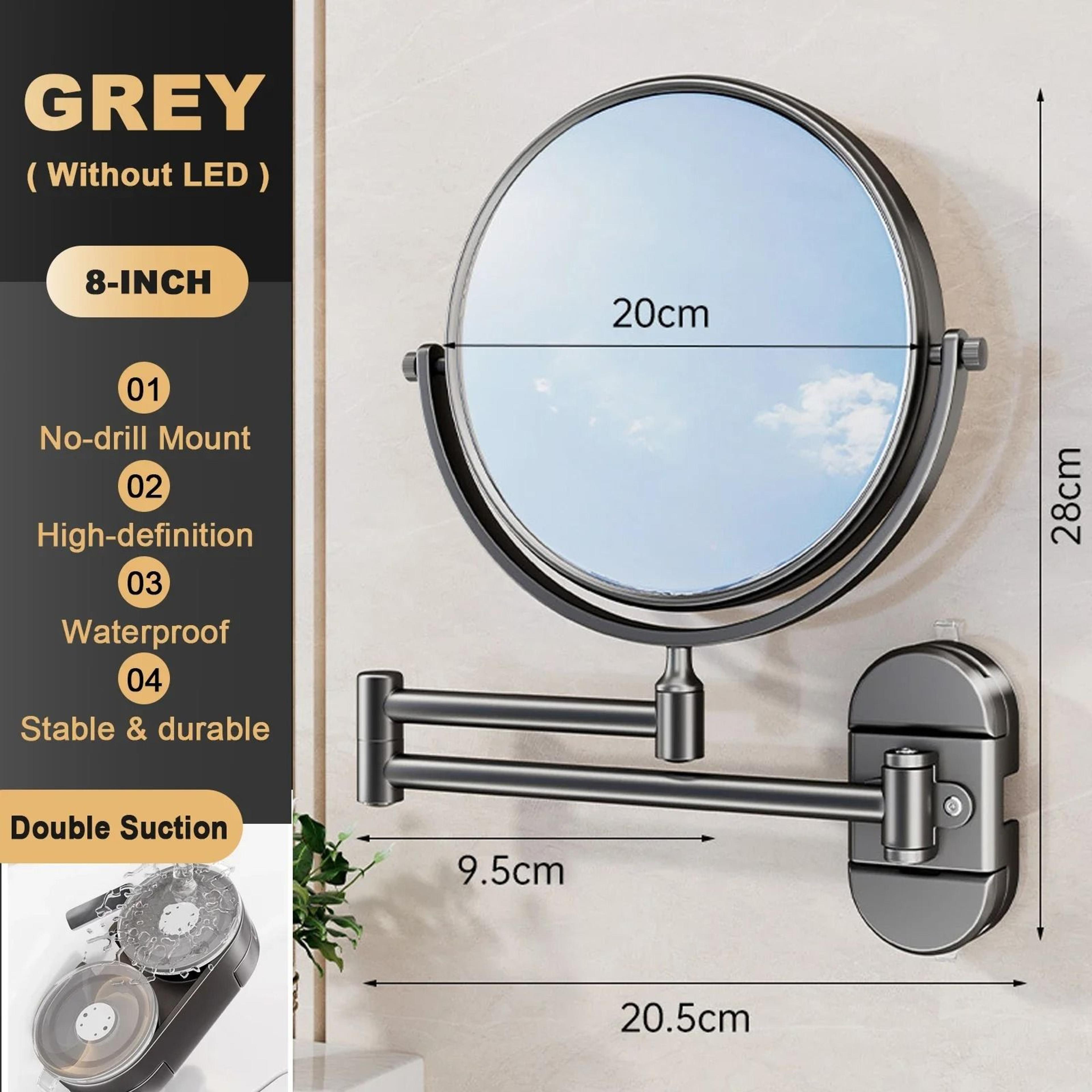 Wall Mounted Extending Folding LED Makeup Mirror With 3X Magnification 7