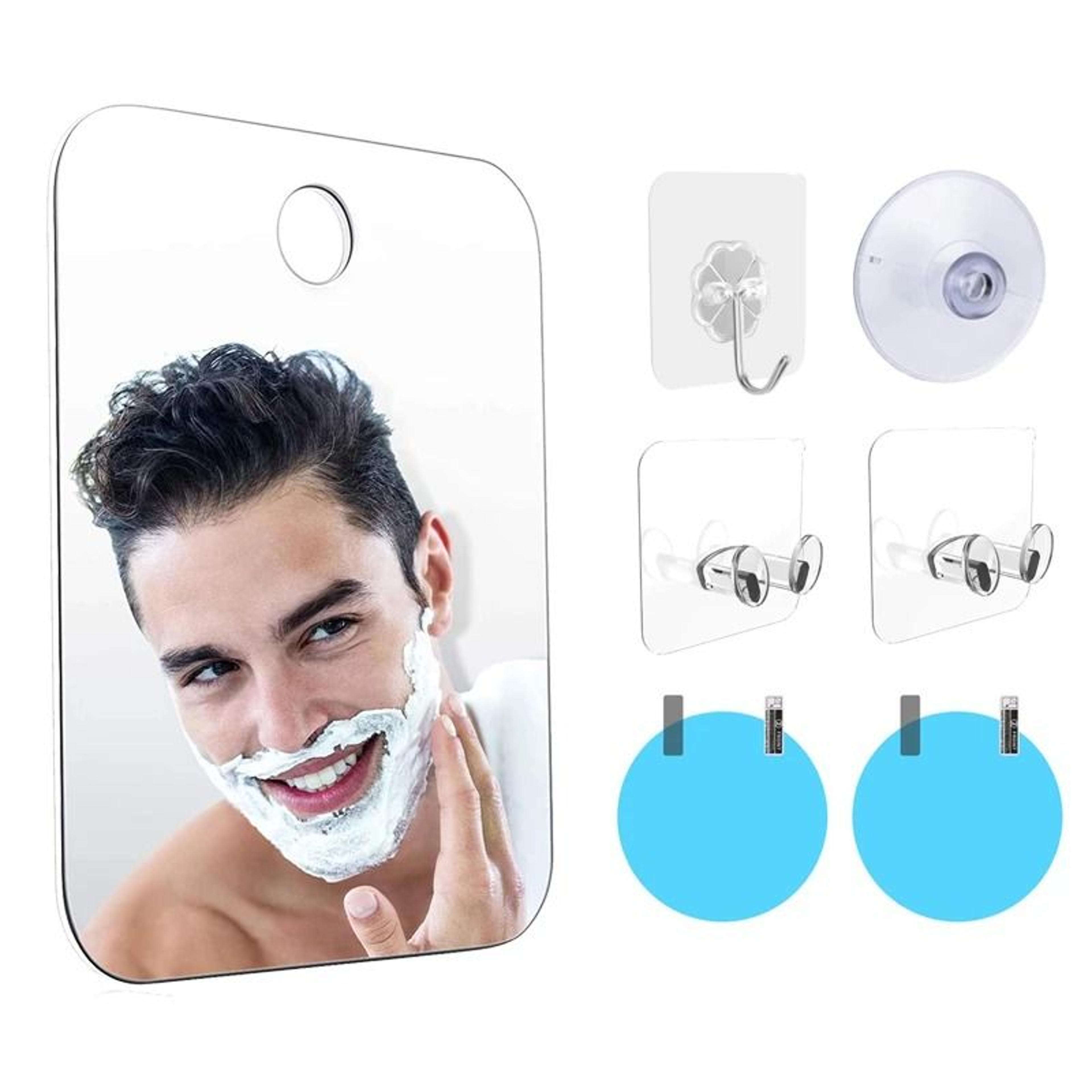 Unbreakable Acrylic FogFree Shower Mirror With Suction Cup Mount 10