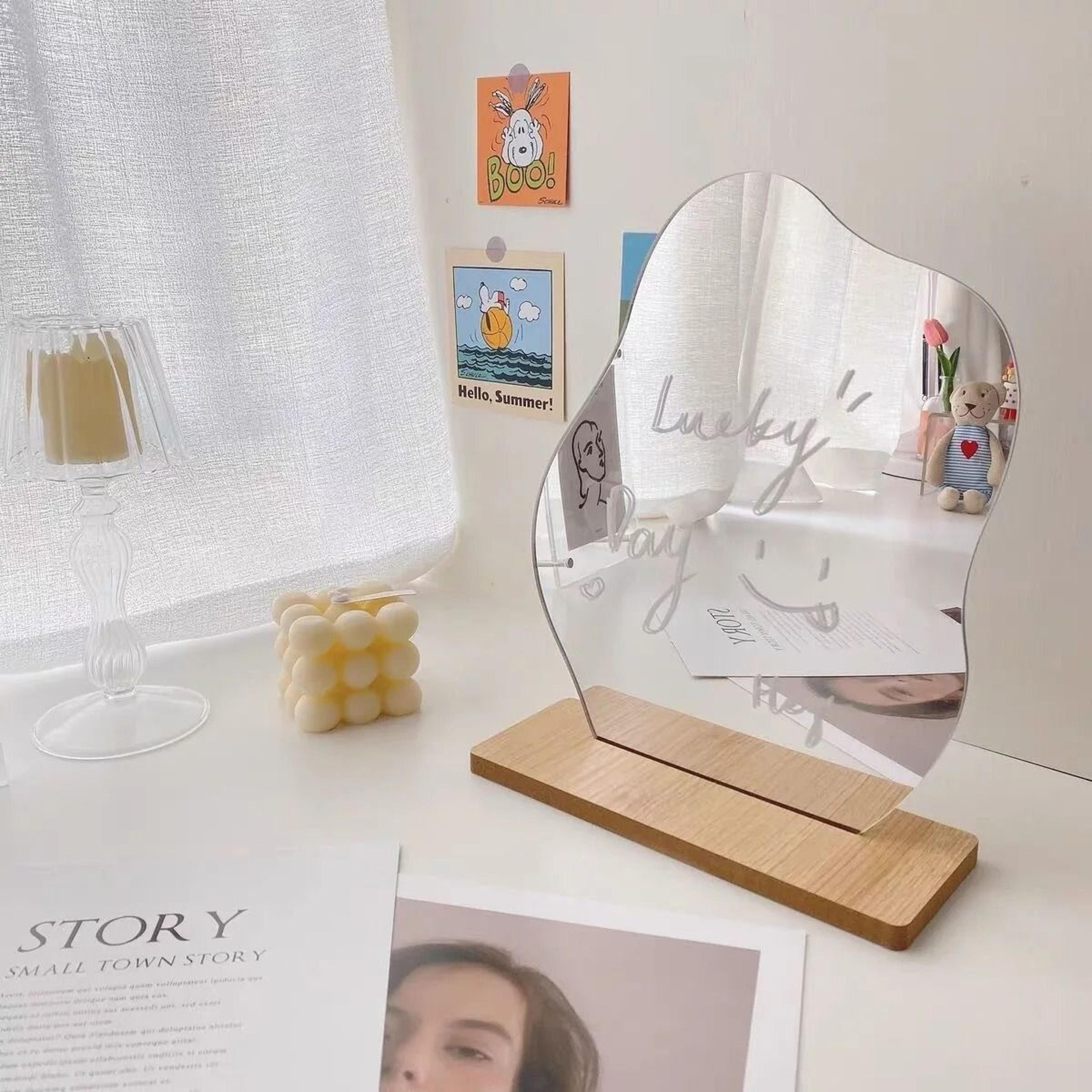DIY Acrylic Irregular Frameless Standing Desktop Mirror  Room Decor Accent 2