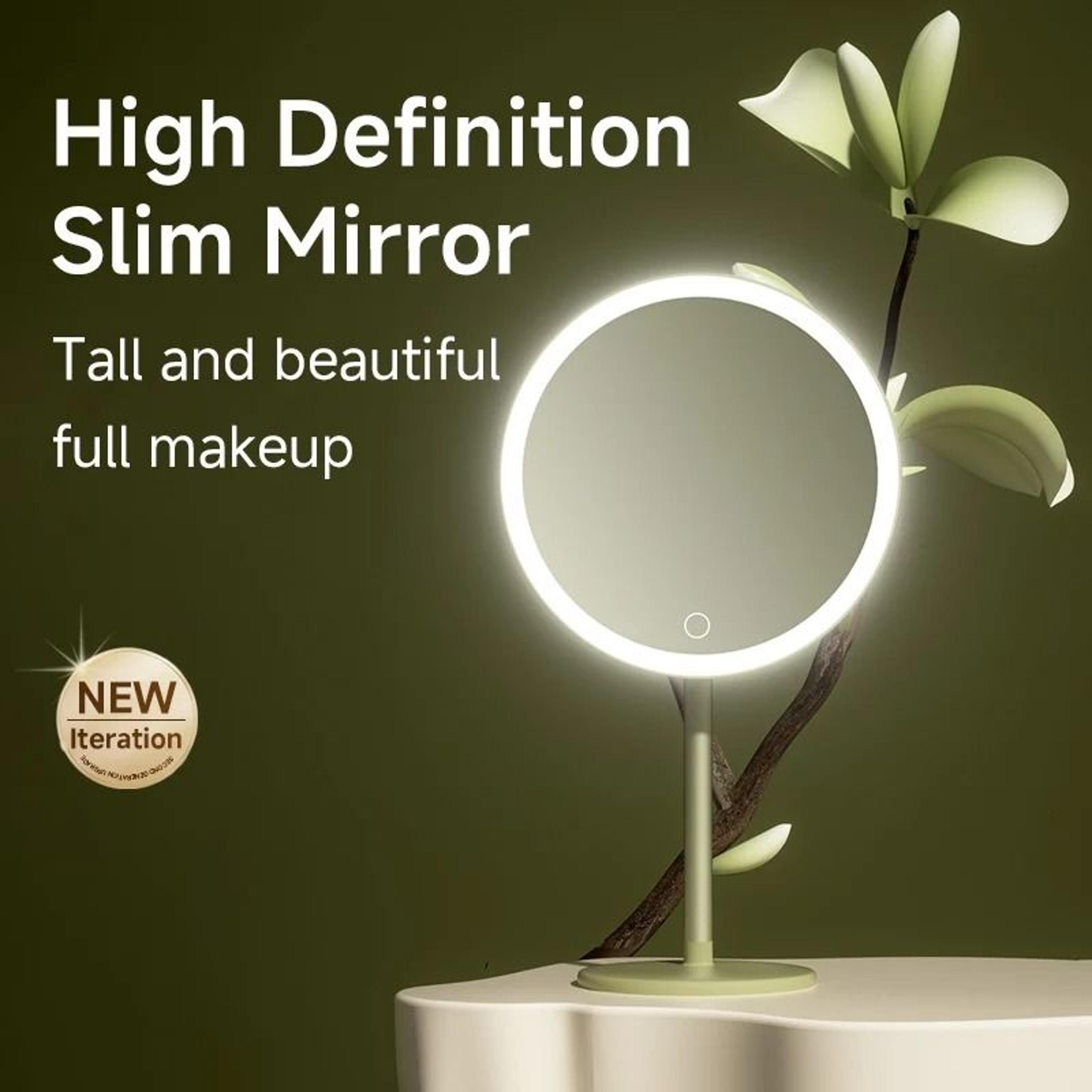 DOCO Premium Metal Desktop LED Makeup Mirror With Smart Adjustable Illumination 1