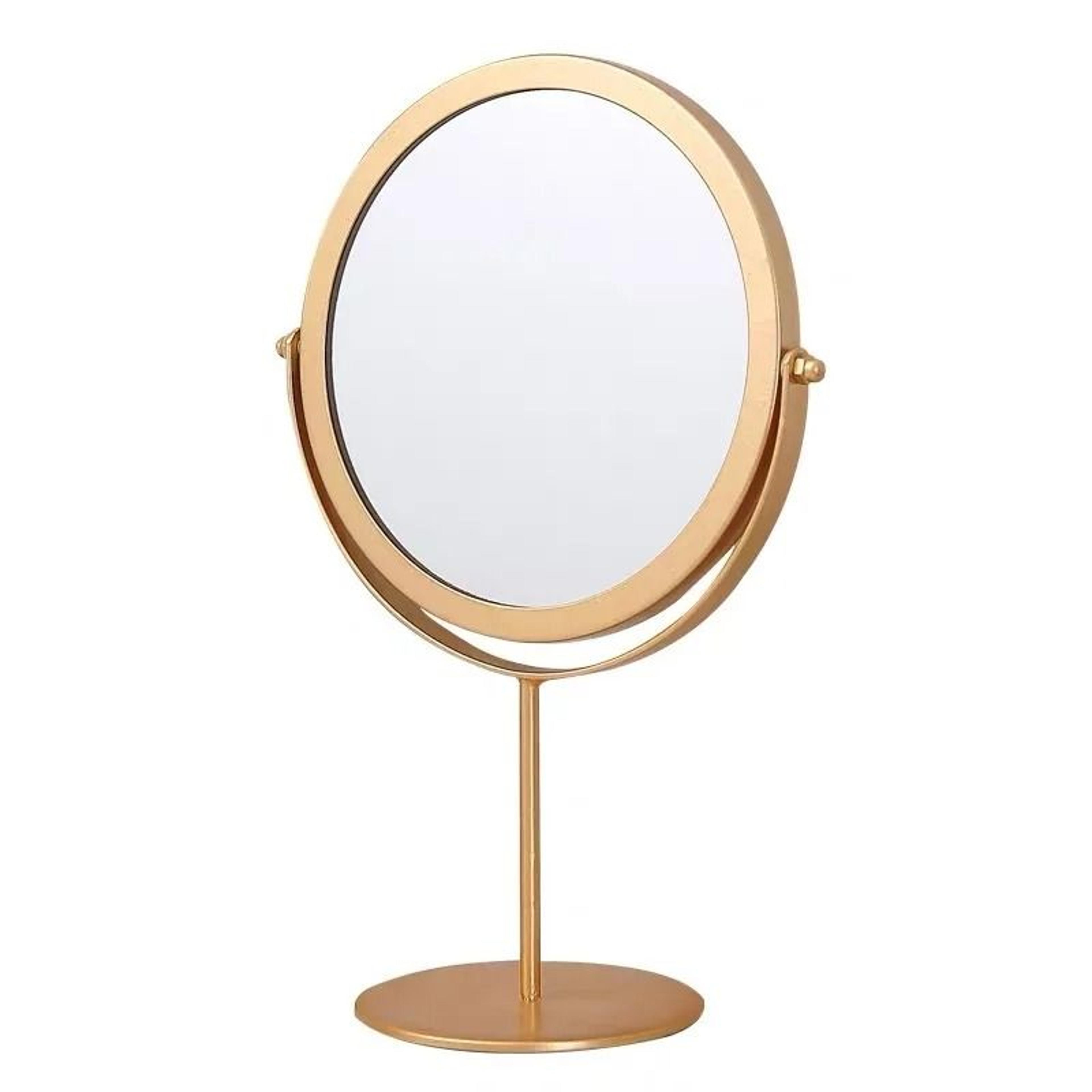 Nordic Iron Art Gold Round Desktop Makeup Mirror For Bedroom  Bathroom Vanity 5