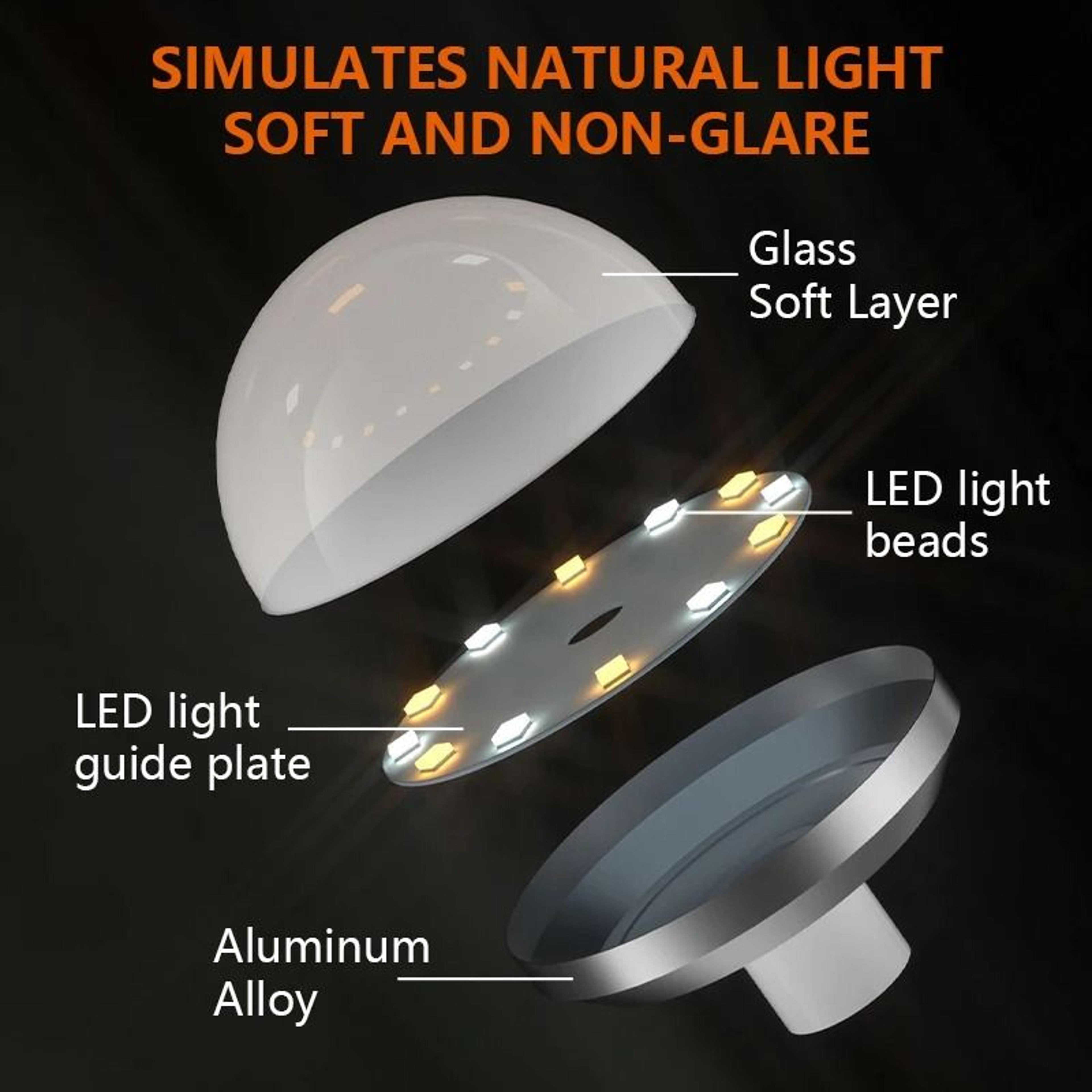 Dimmable WallMounted LED Vanity Mirror With Surround Bulbs For Bathroom  Bedroom 2
