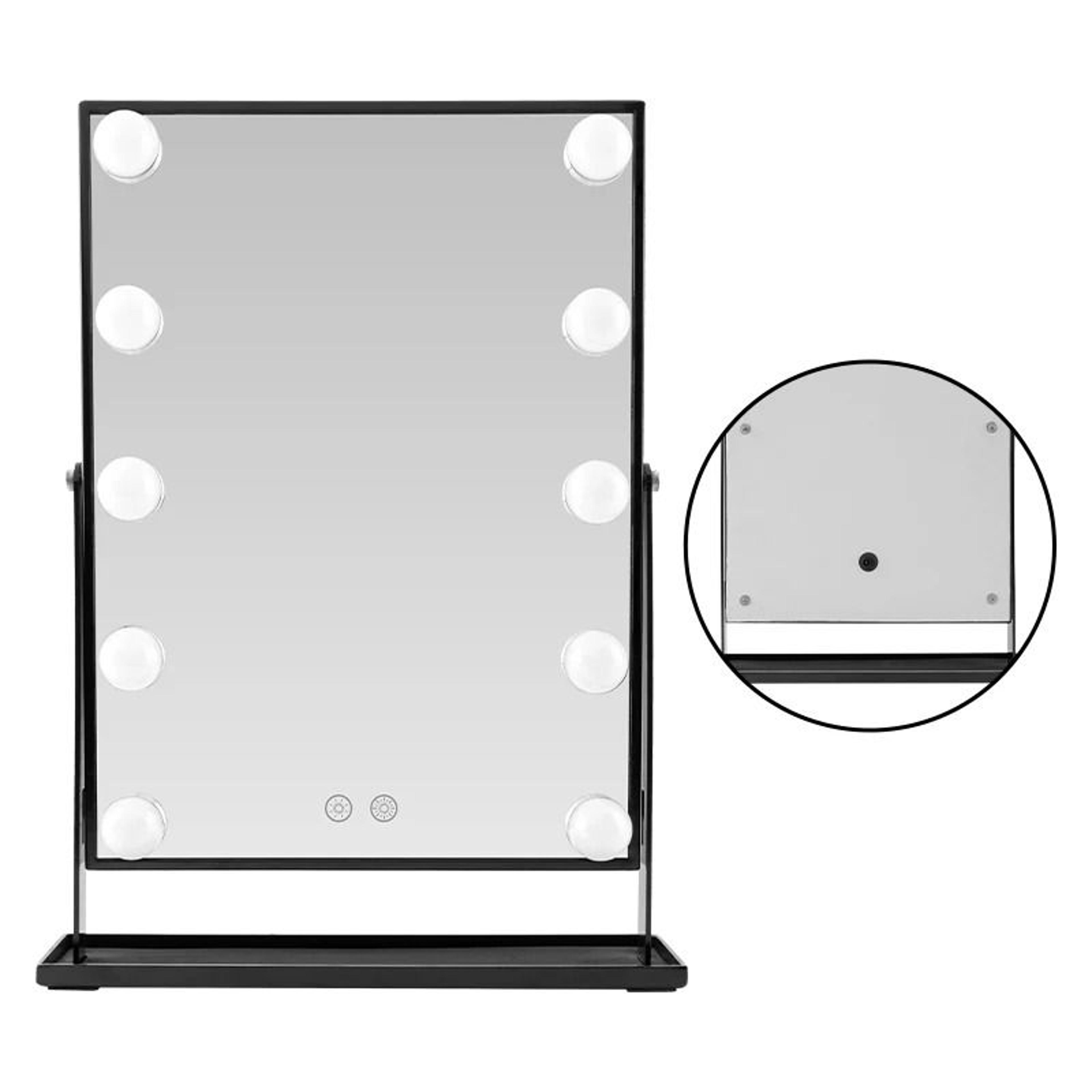 Dimmable WallMounted LED Vanity Mirror With Surround Bulbs For Bathroom  Bedroom 4
