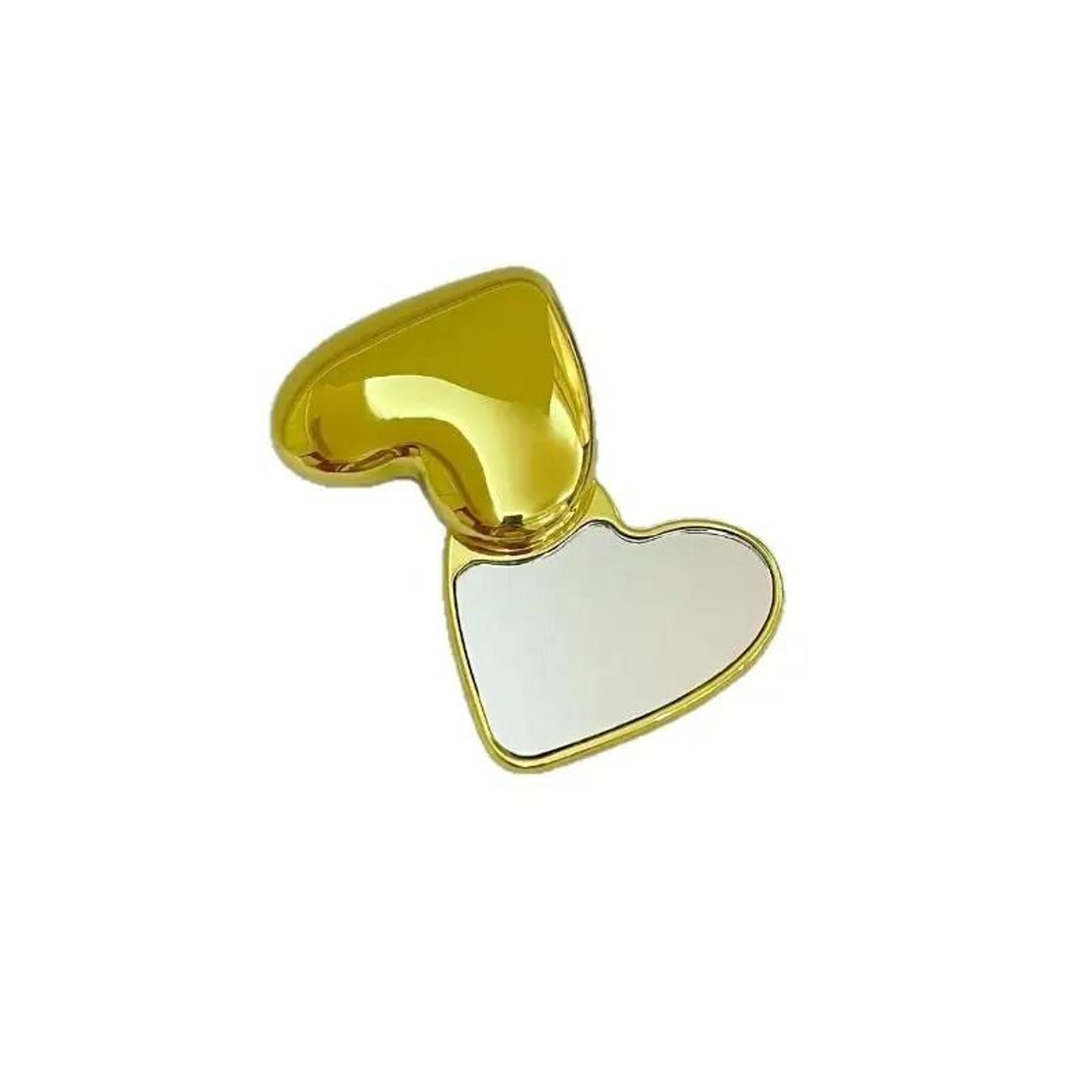 Cute DoubleSided HeartShape Rotating Desktop  Handheld Makeup Mirror 7