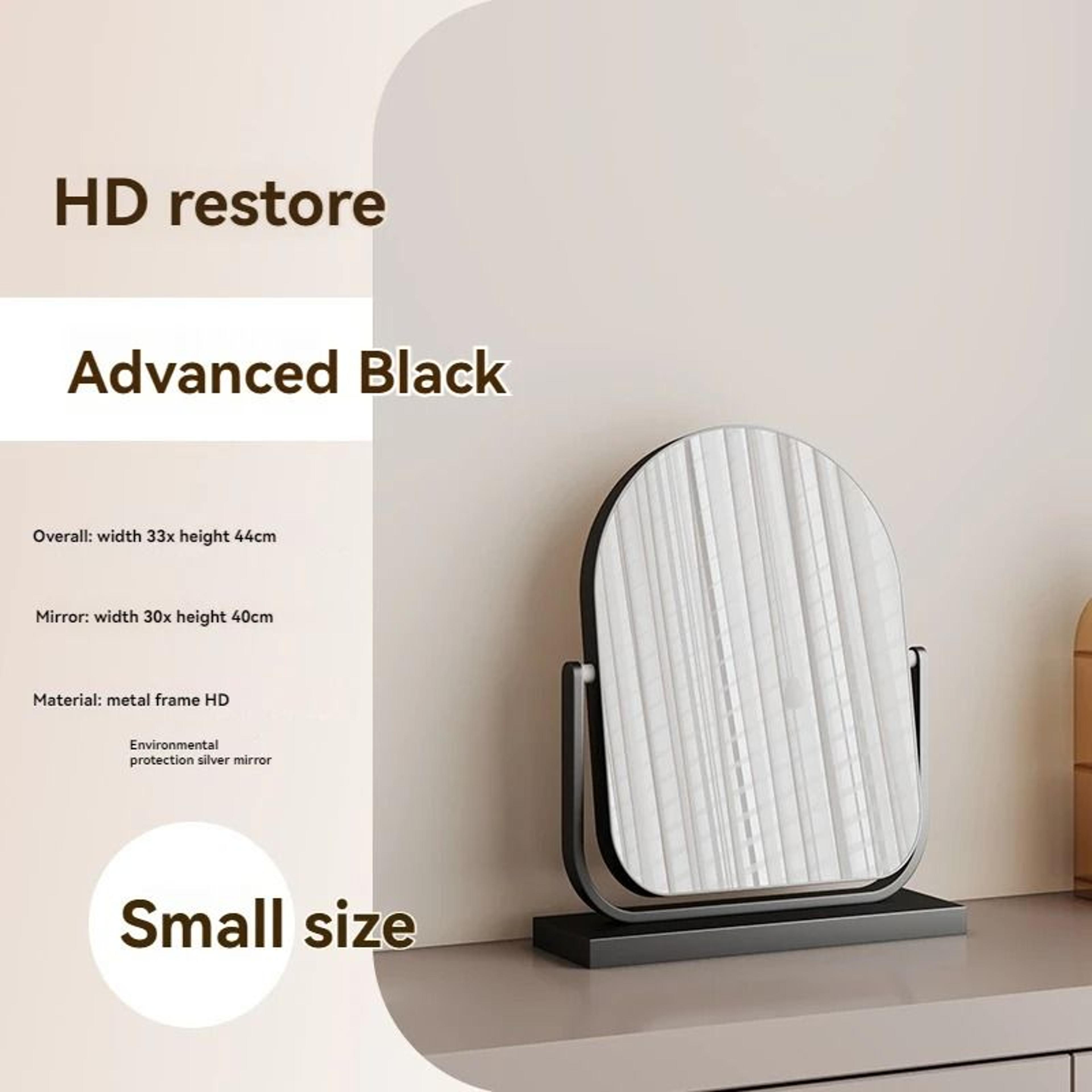 Large Arched Desktop Makeup Mirror With 360 Rotating Stand For Bedroom  Vanity 5