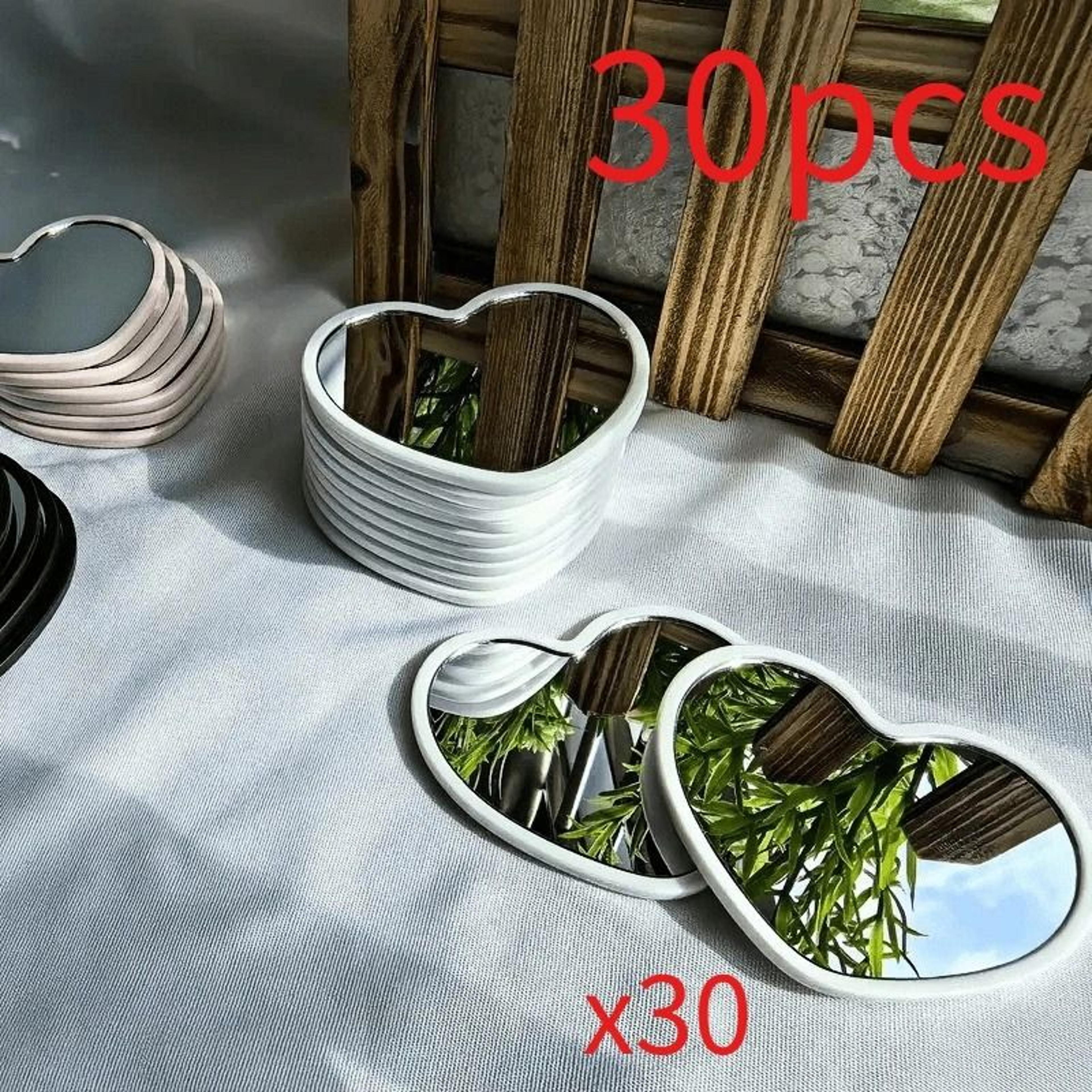 30Piece Bulk Pack HD Mini Love HeartShaped Portable Vanity Makeup Mirrors 6