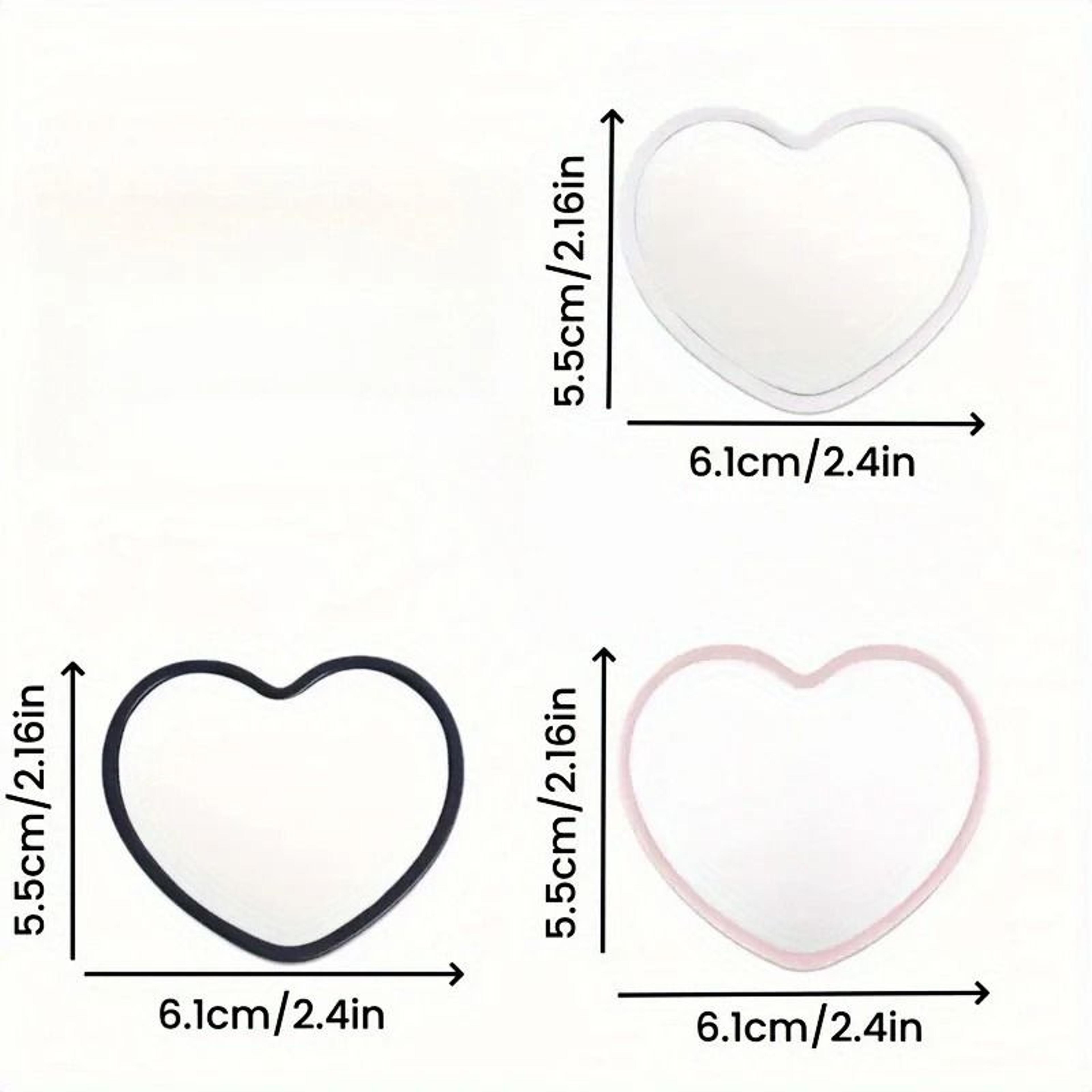 30Piece Bulk Pack HD Mini Love HeartShaped Portable Vanity Makeup Mirrors 4