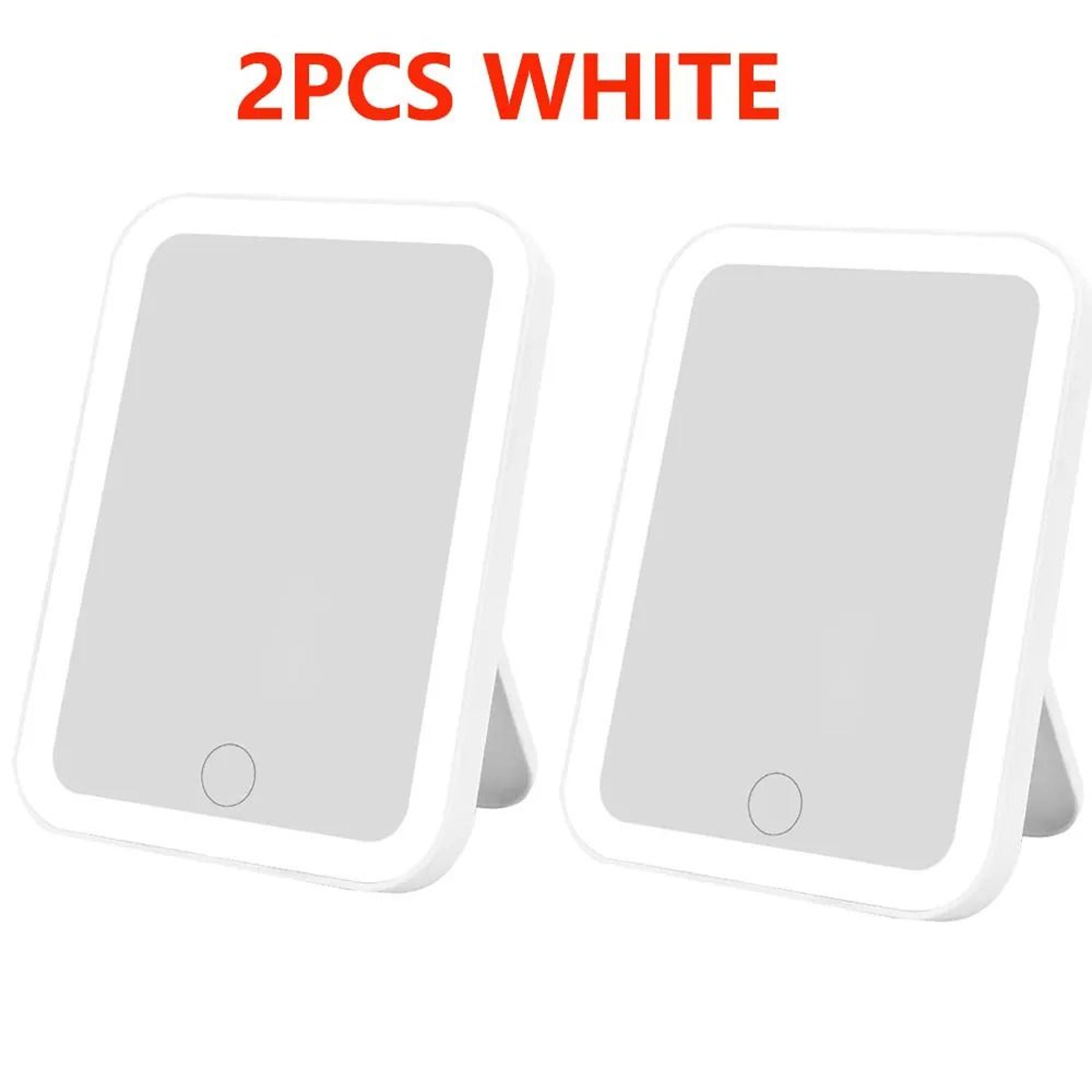 3Color LED Vanity Mirror With Touch Screen Dimming  USB Rechargeable Battery 7