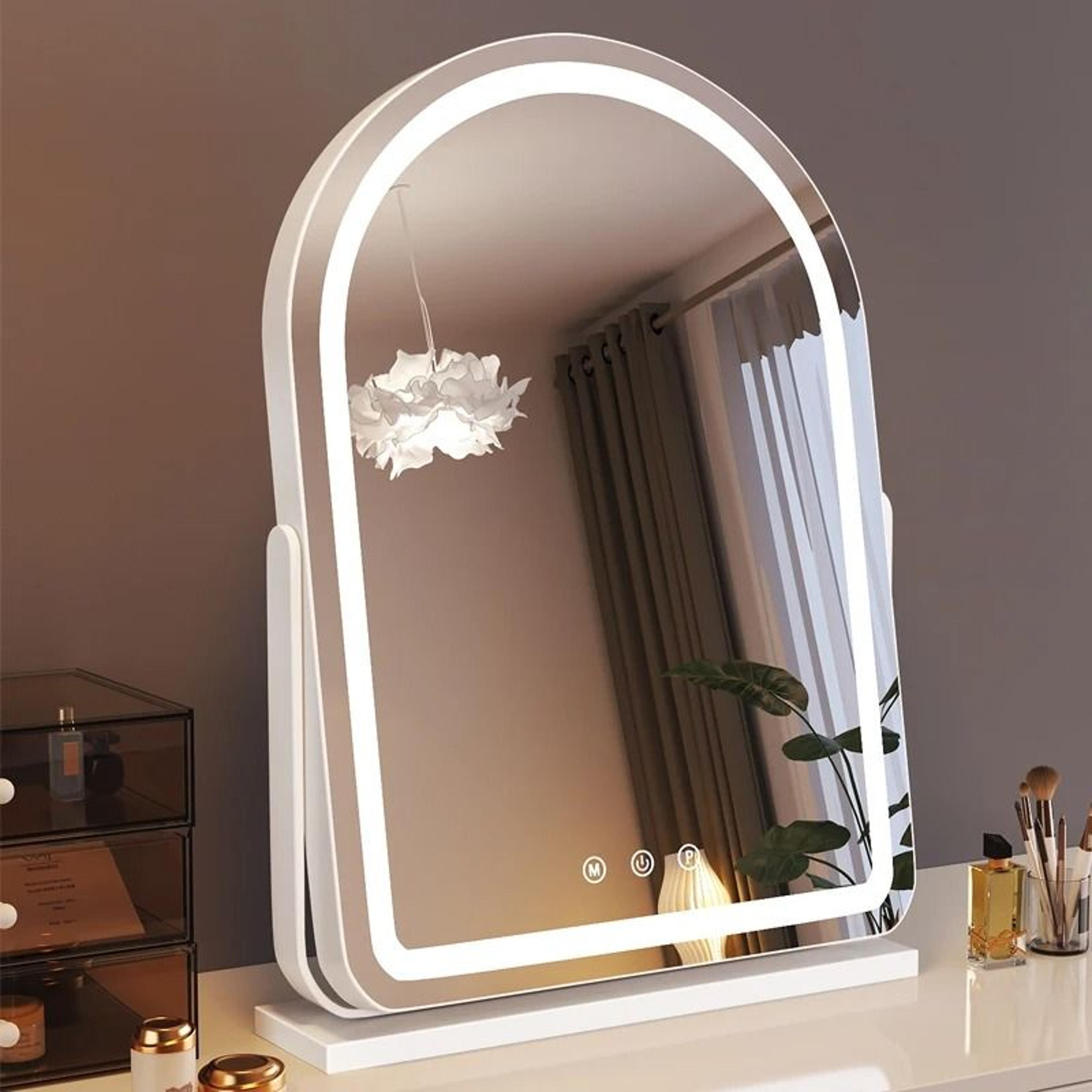 Desktop Large LED Makeup Mirror With Fill Light For Bedroom  Professional Beauty 4