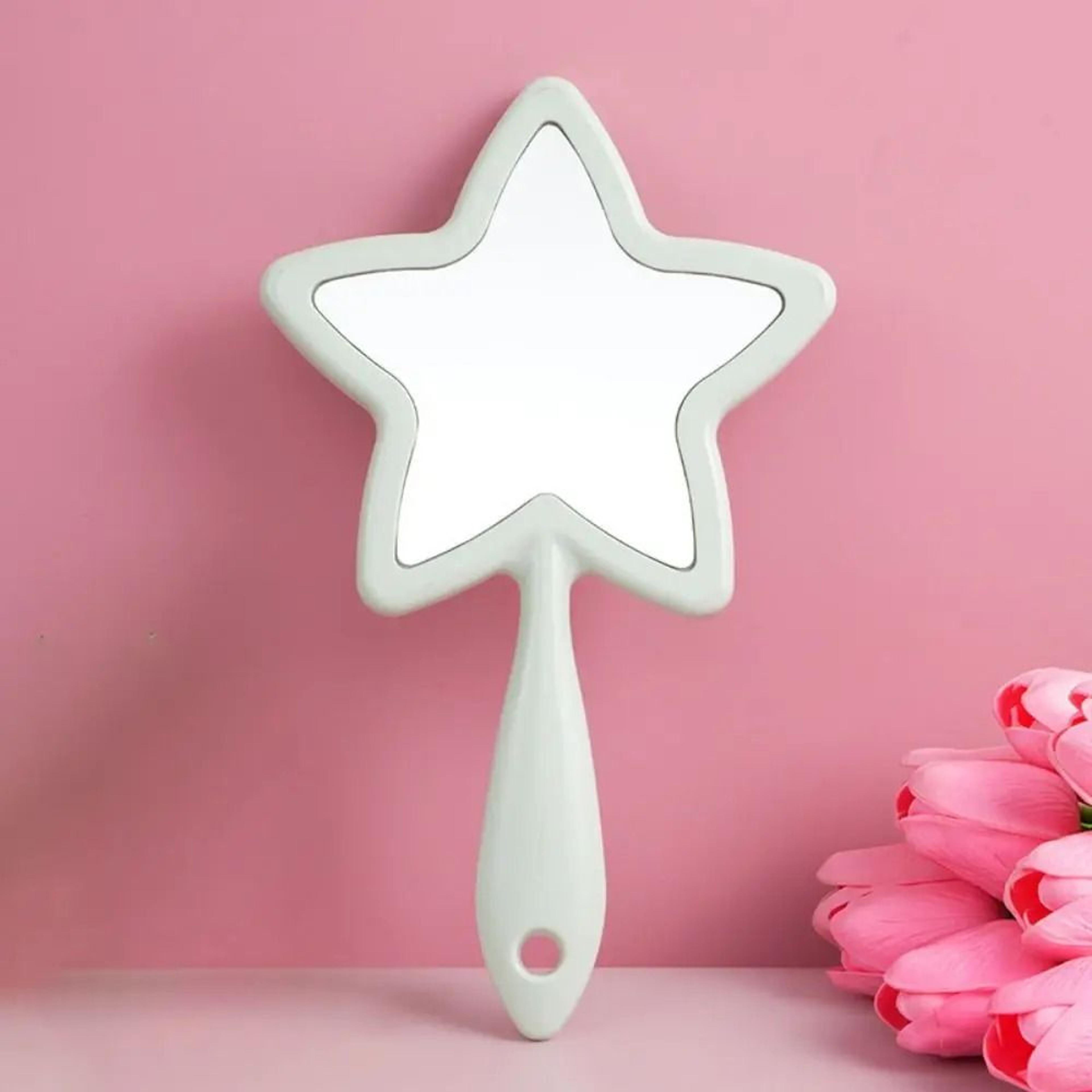 Creative Pentagram Handheld Makeup Mirror With Hanging Hole 2