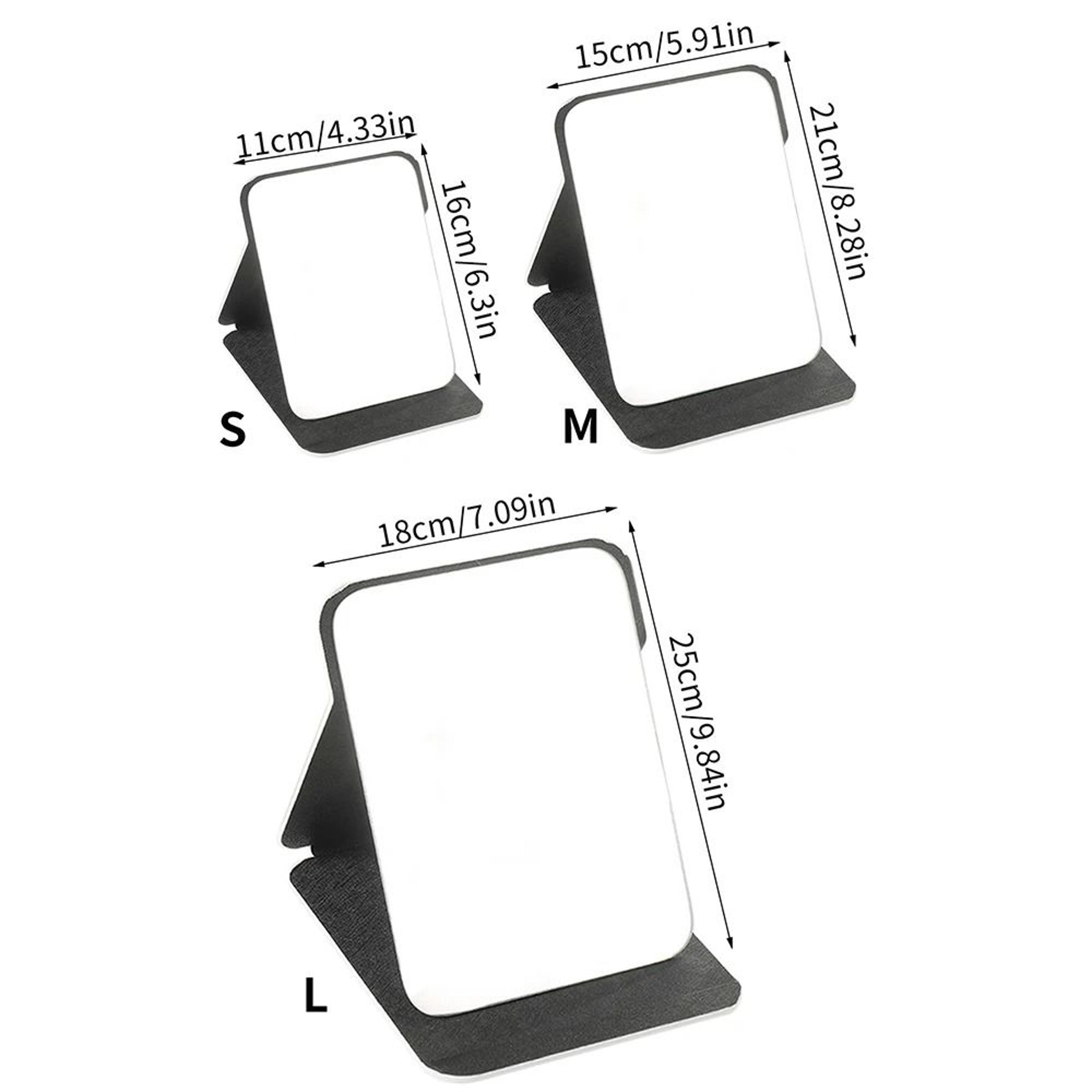 Desktop Foldable PU Leather Makeup Mirror With Tulip Pattern 5