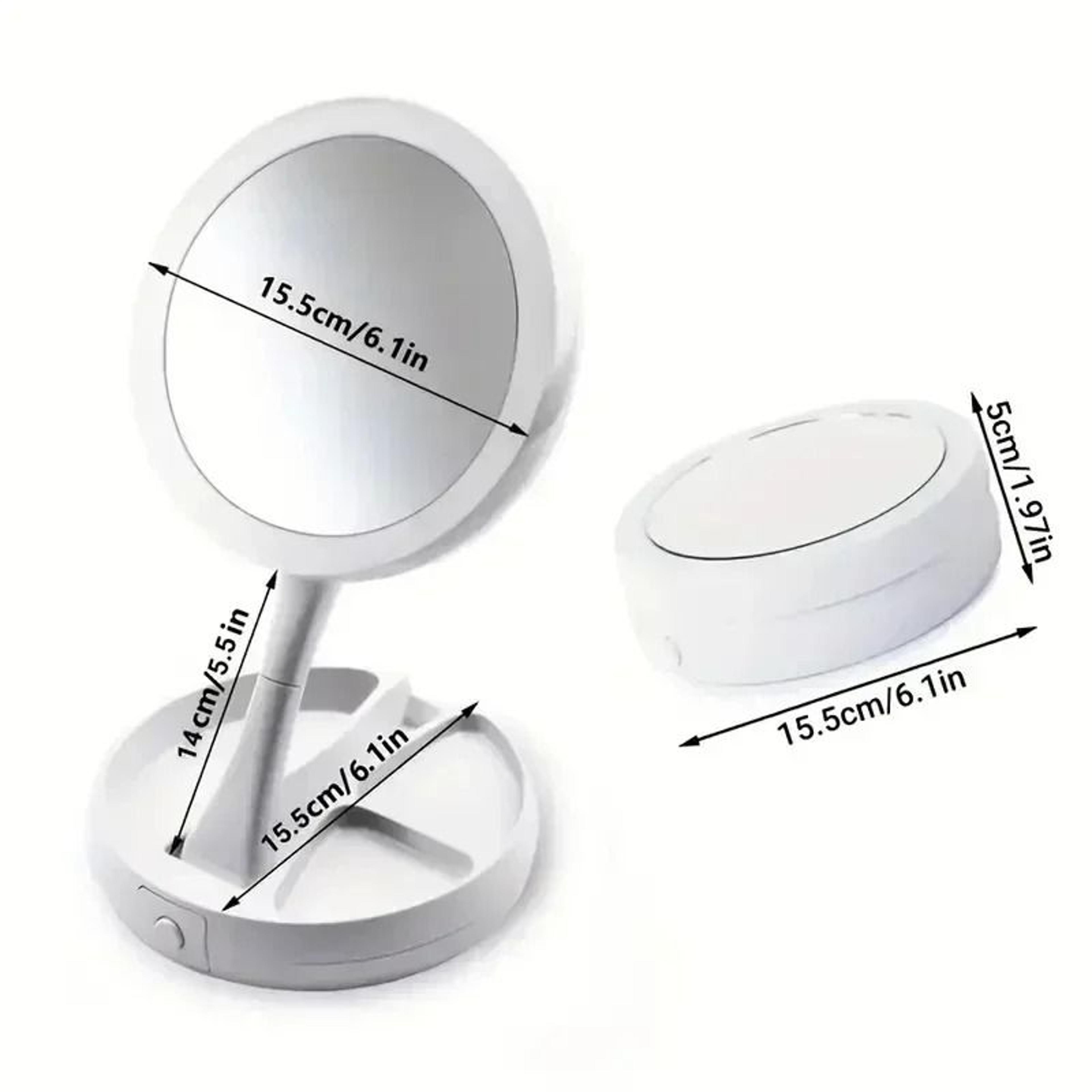 DualPower DoubleSided LED Makeup Mirror With 10X Magnification 4